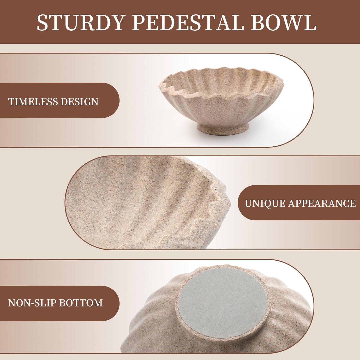 Pedestal Key Bowl for Entryway Table / Art Deco