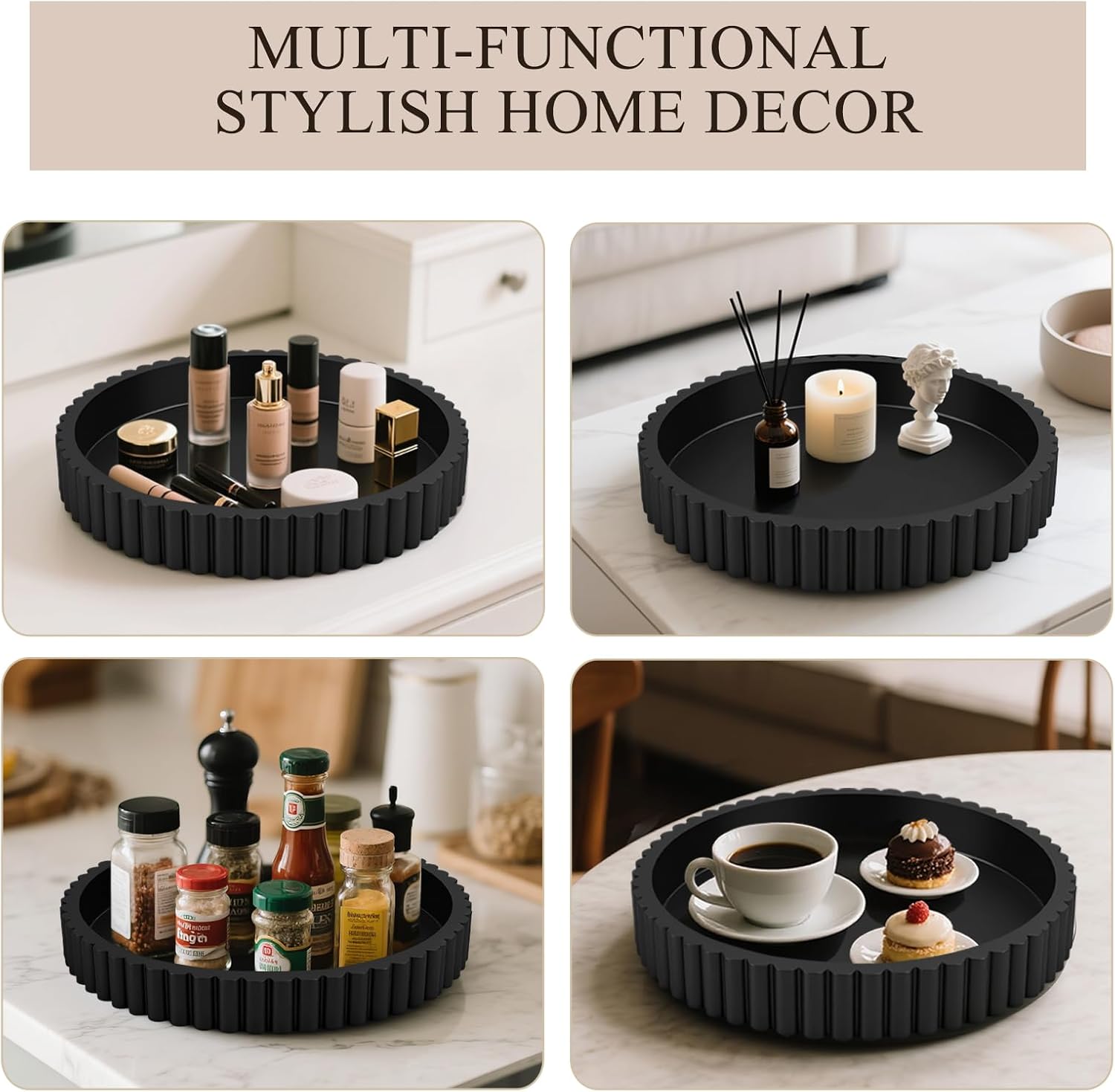Modern Decorative Trays / Black