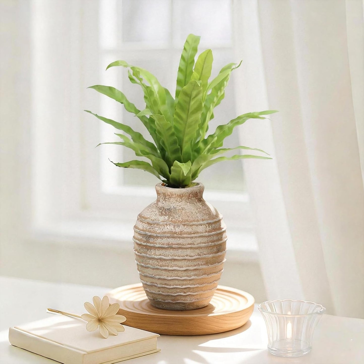 Ceramic Vase for Flowers / Terracotta Brown
