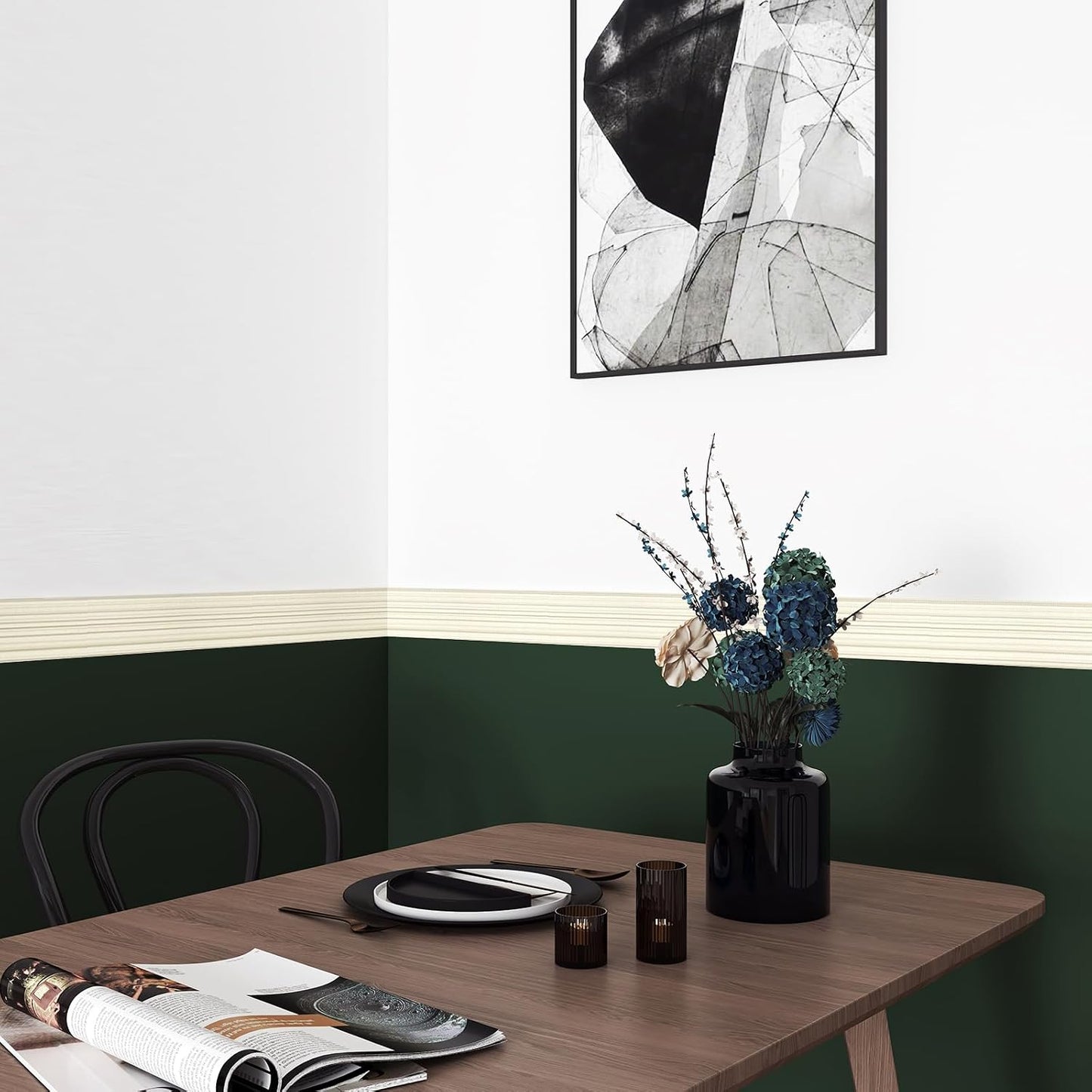 Grasscloth Wallpaper Border Peel and Stick Removable Wall Border Trim Self / 3 x 590 / Beige