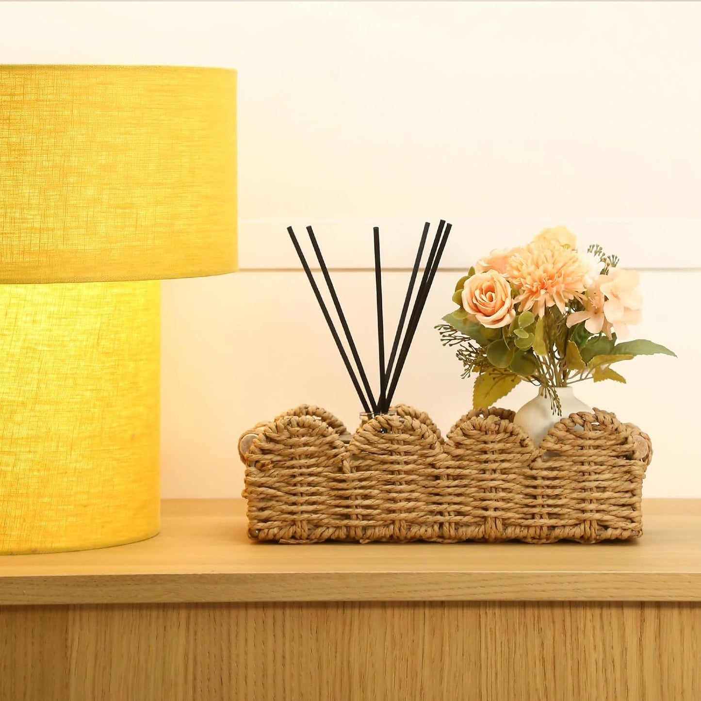 Scalloped Toilet Paper Organizer / Beige / Set of 2