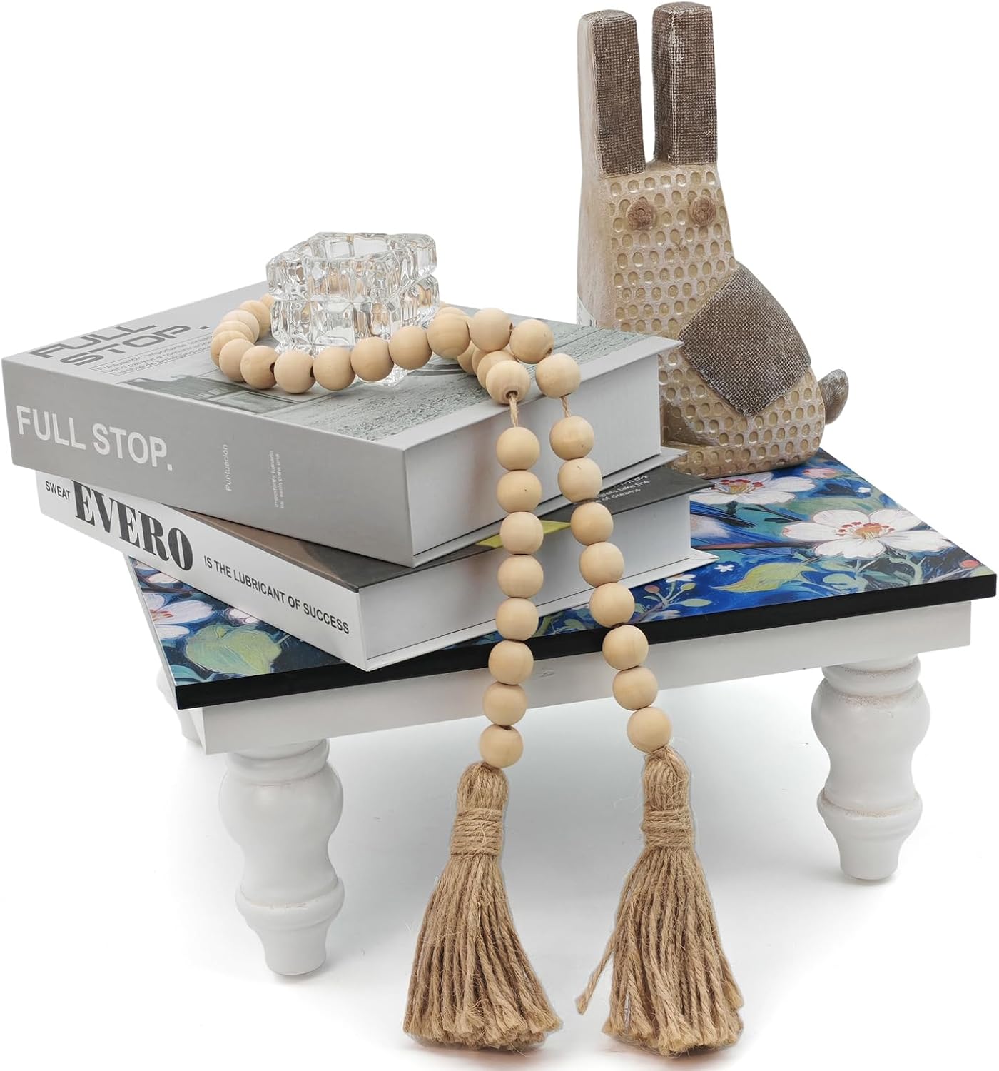 Wooden Riser Decorative Tray / BLUE 02