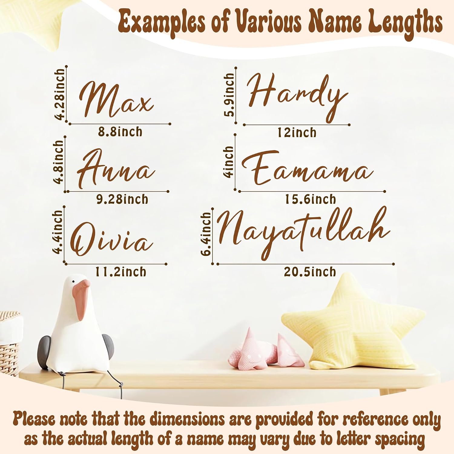 Custom Name Backdrop Sticker for Party Event Custom Decal for Balloon Arch / Brown Diy Name