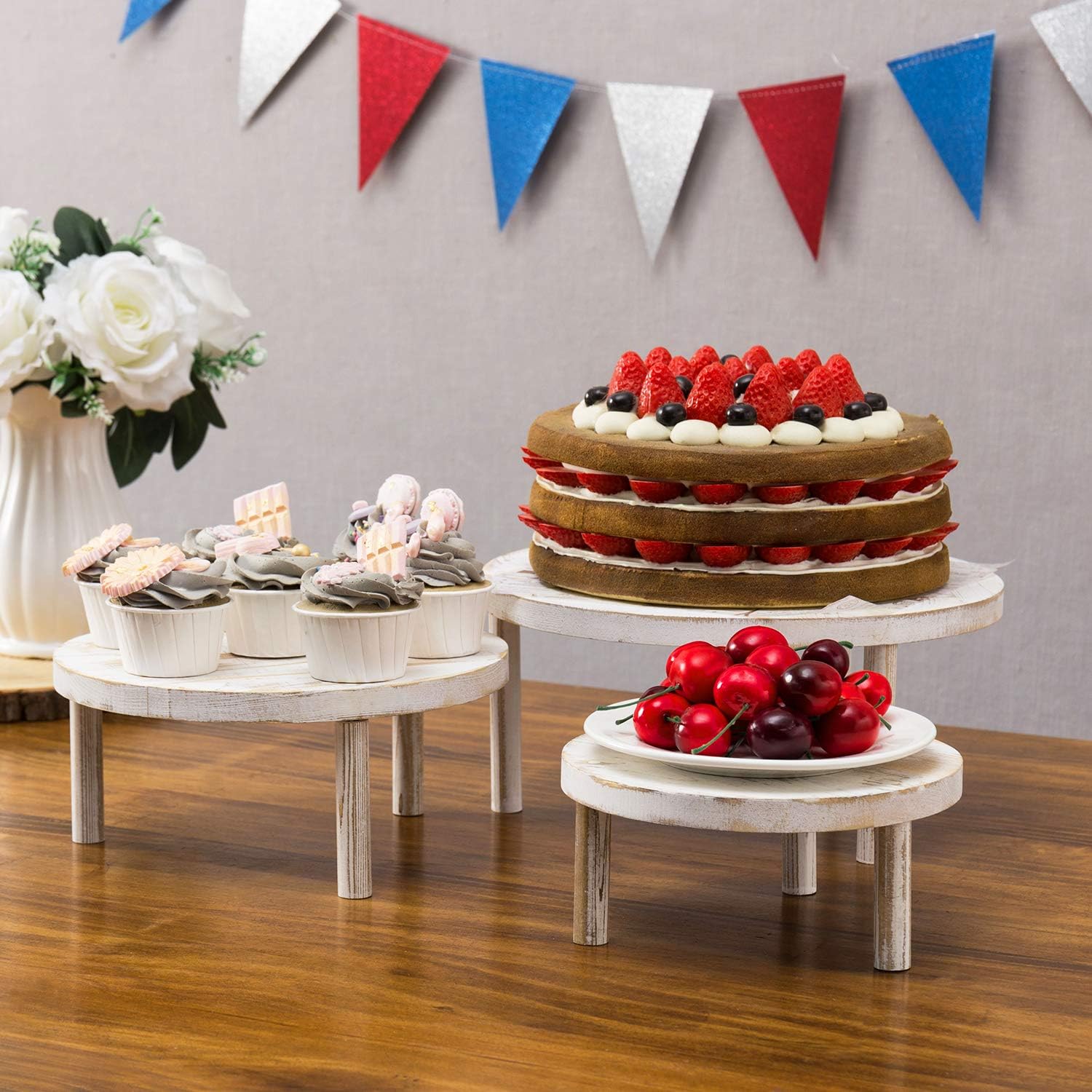 Wooden Cupcake Stand / Set of 3