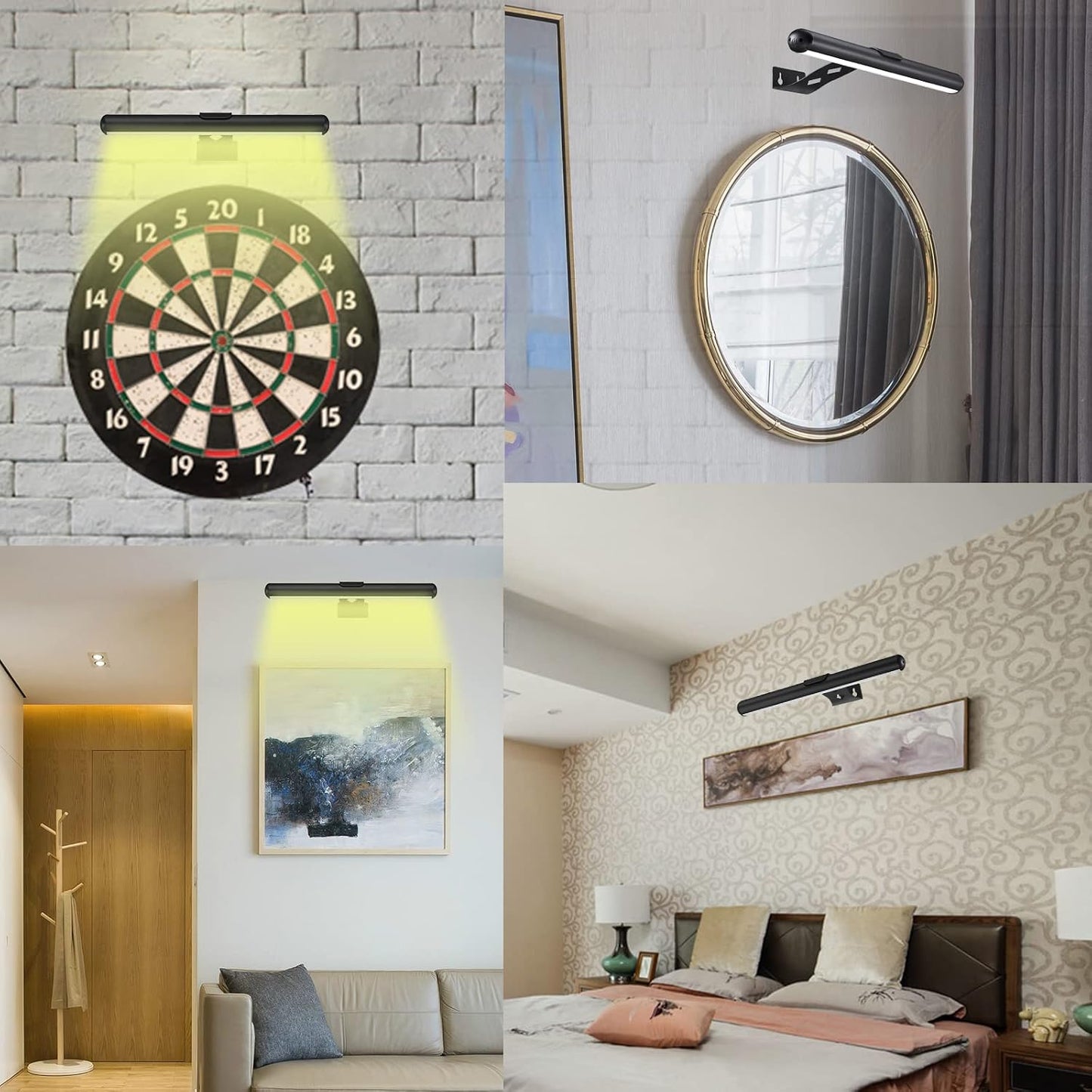 MIOBLUE Rechargeable Picture Lights with Remote,Full Metal Painting Light Display LED Battery Lamp with 3 Lighting