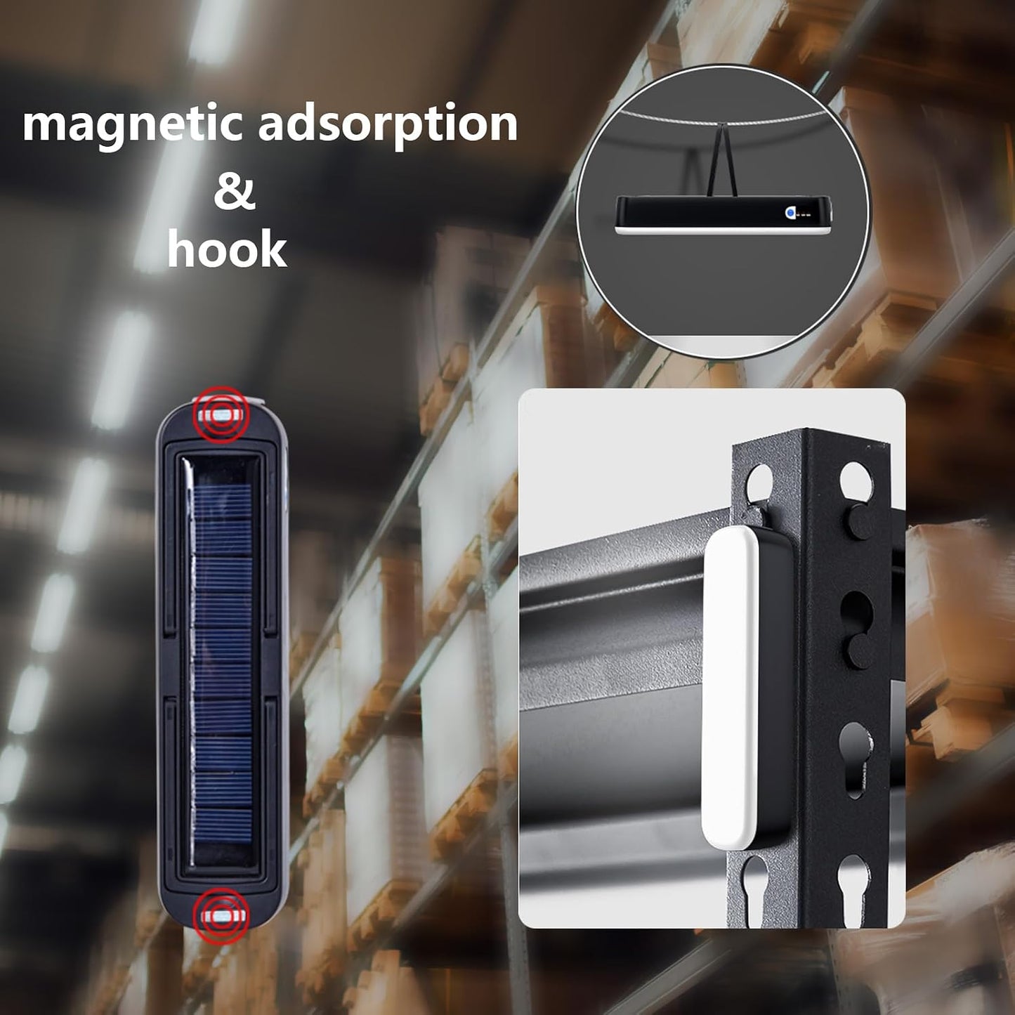 Rechargeable LED Magnetic Work Light Bar 5500mAh,6500K Daylight Portable Emergency Lighting for Home Power
