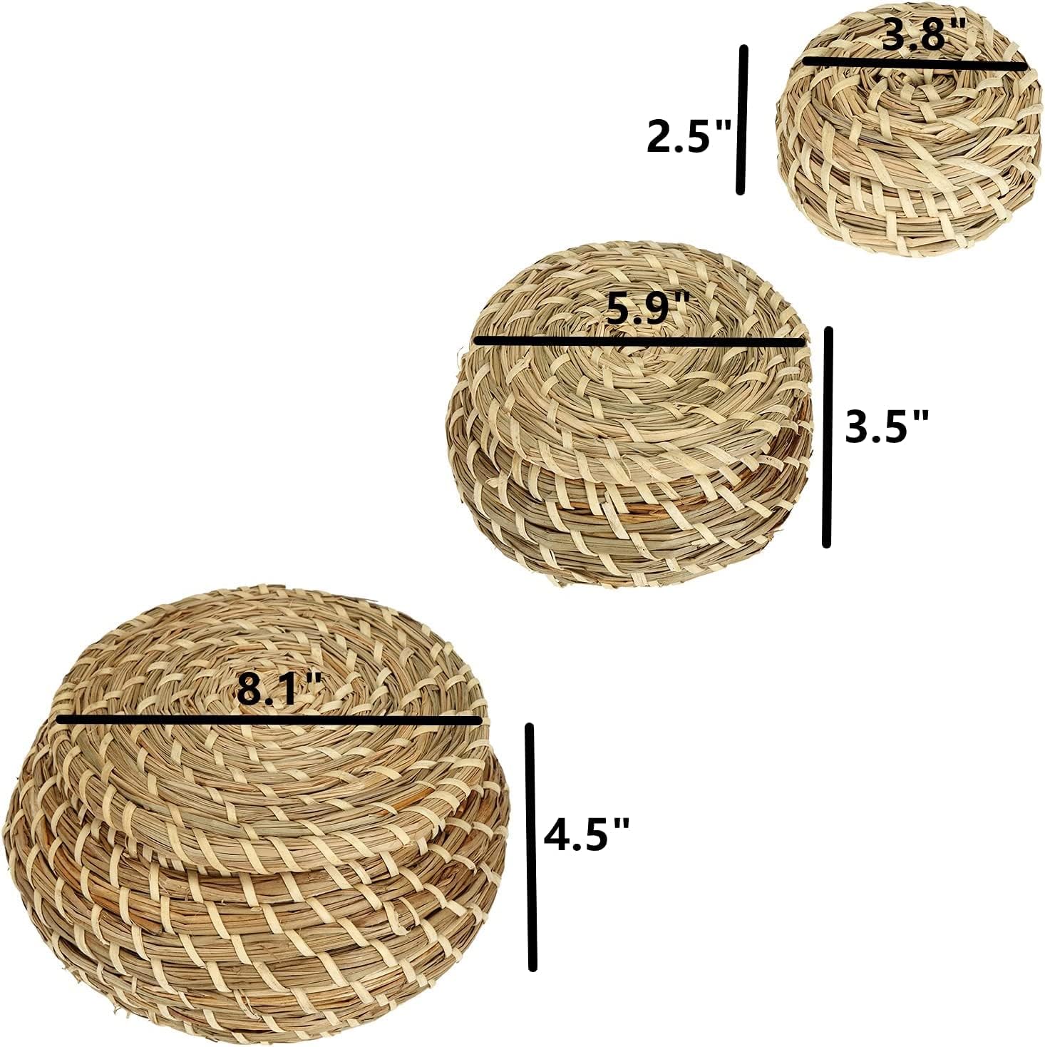 Small Wicker Basket / Set of 3