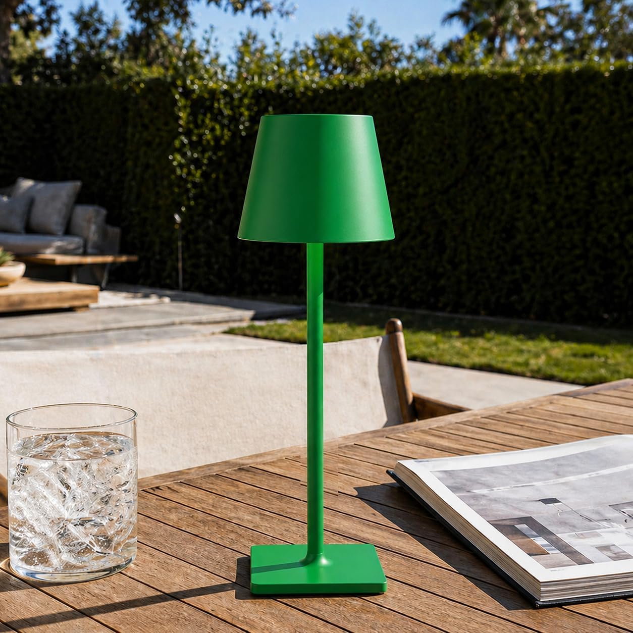 Yogaret Green Cordless Table Lamps, 6000mAh Rechargeable Battery, 2 Pack | Portable table lights set of 2 wireless