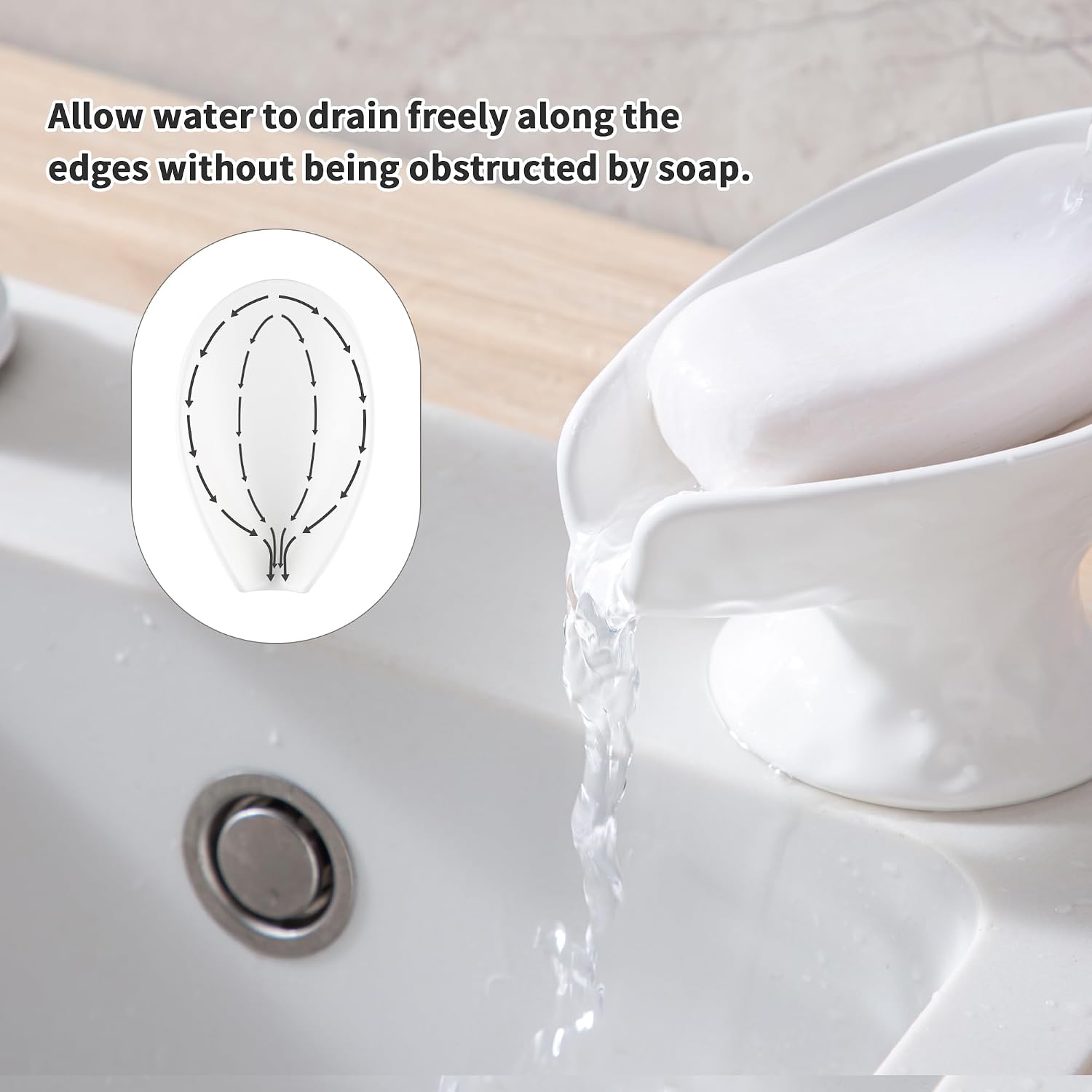 White Ceramic Soap Holder / Matte White