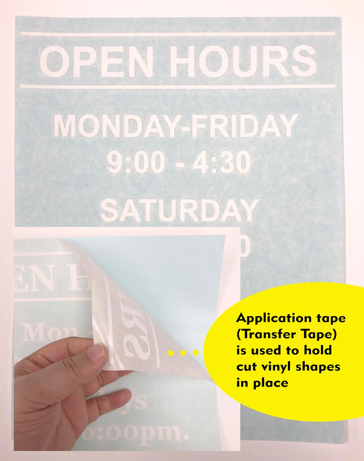 Custom Business Hours Window Decal / 10.5 x 13.5