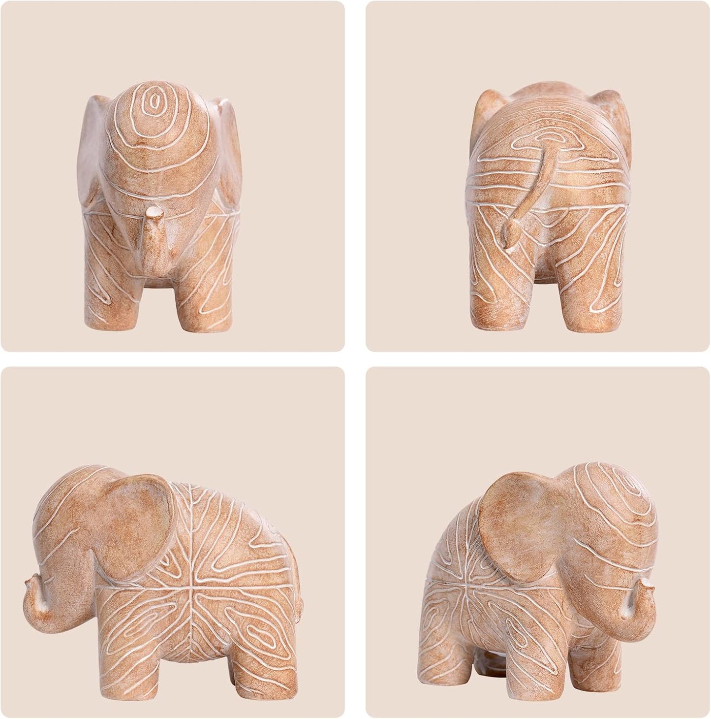 Elephant Statue / Wooden Elephant Gift for Women / Small Wood Elephant