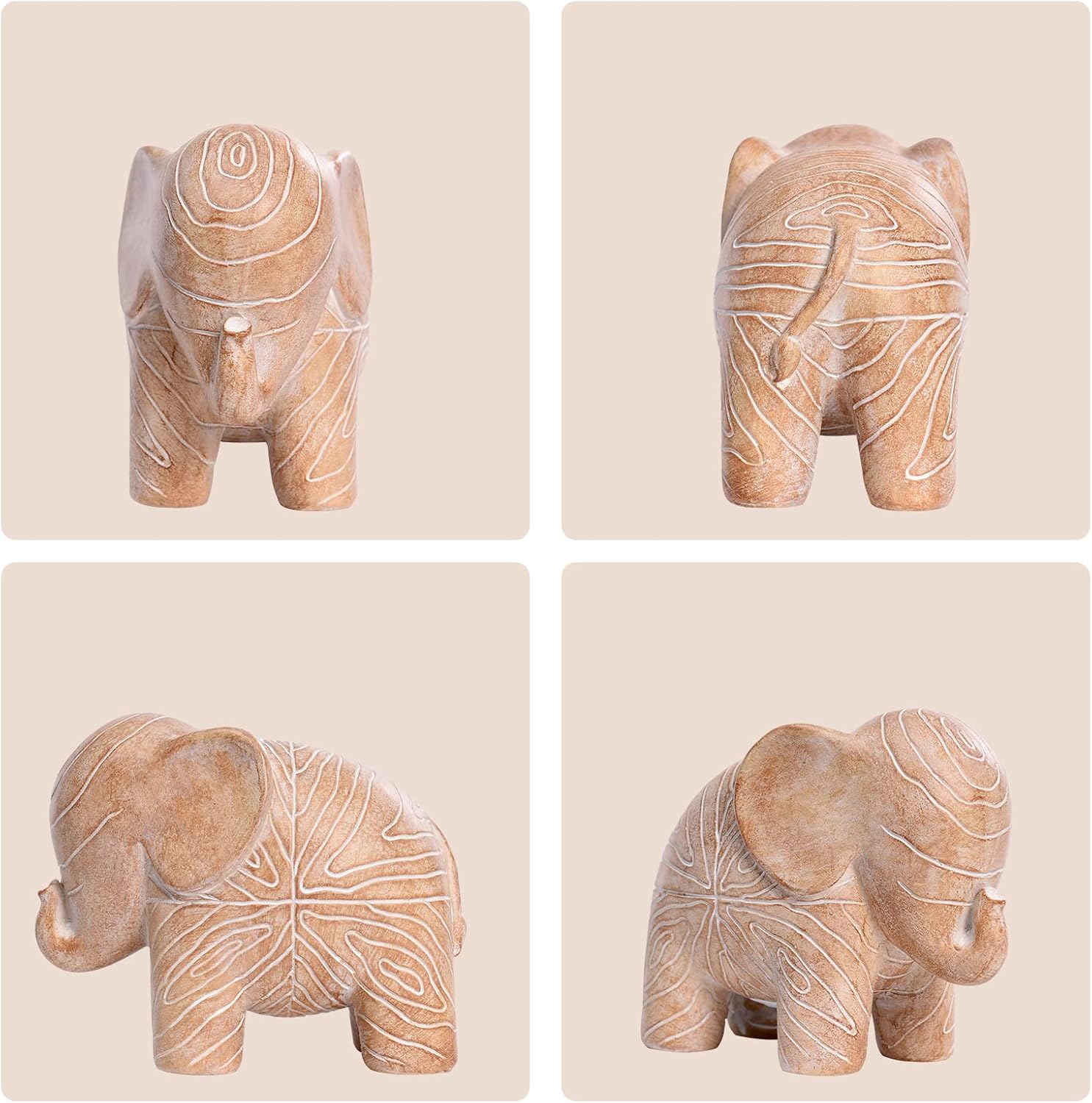 Elephant Statue / Wooden Elephant Gift for Women / Small Wood Elephant