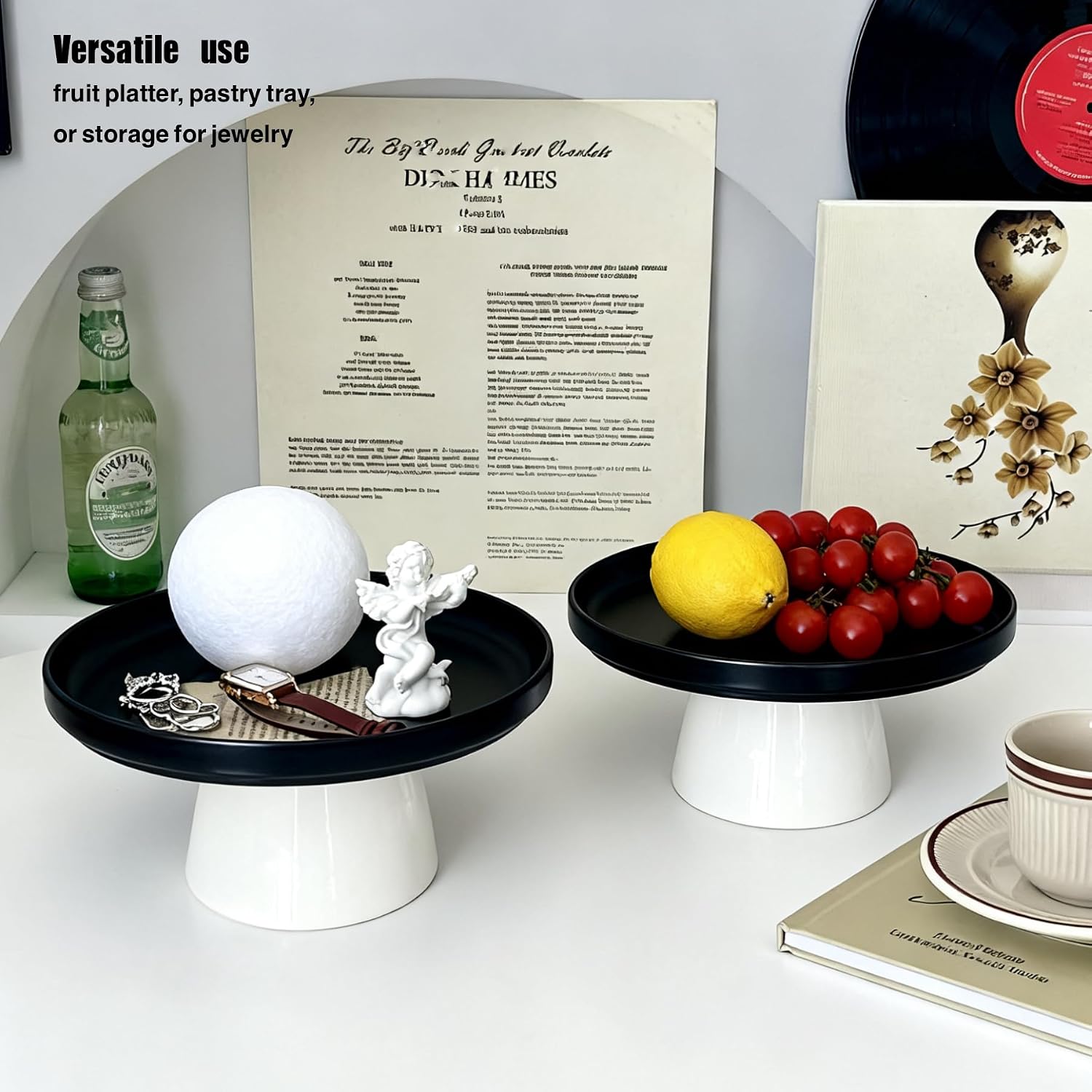Round Ceramic Tray Decor