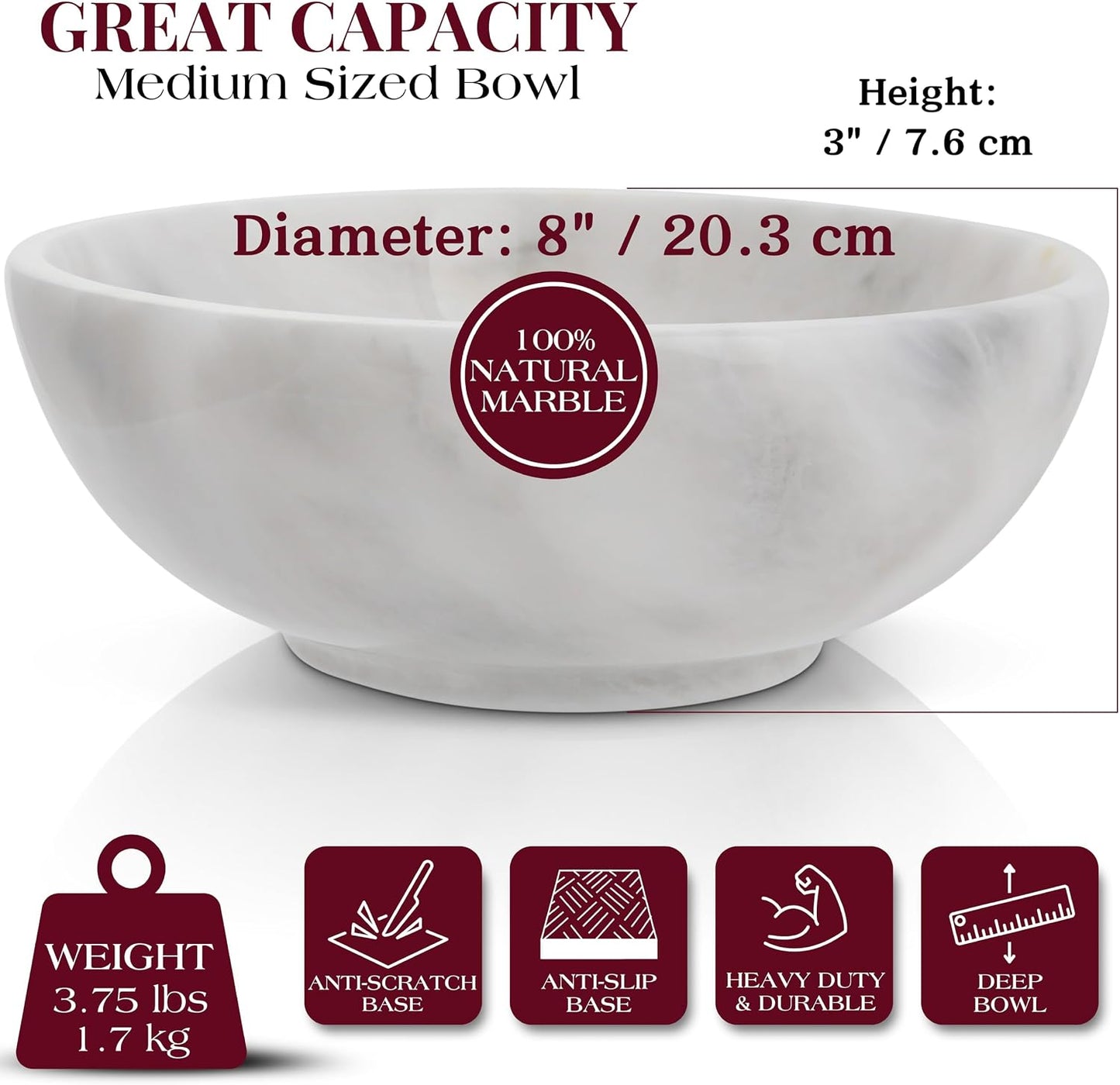 Elegant Modern Fruit Bowl / White