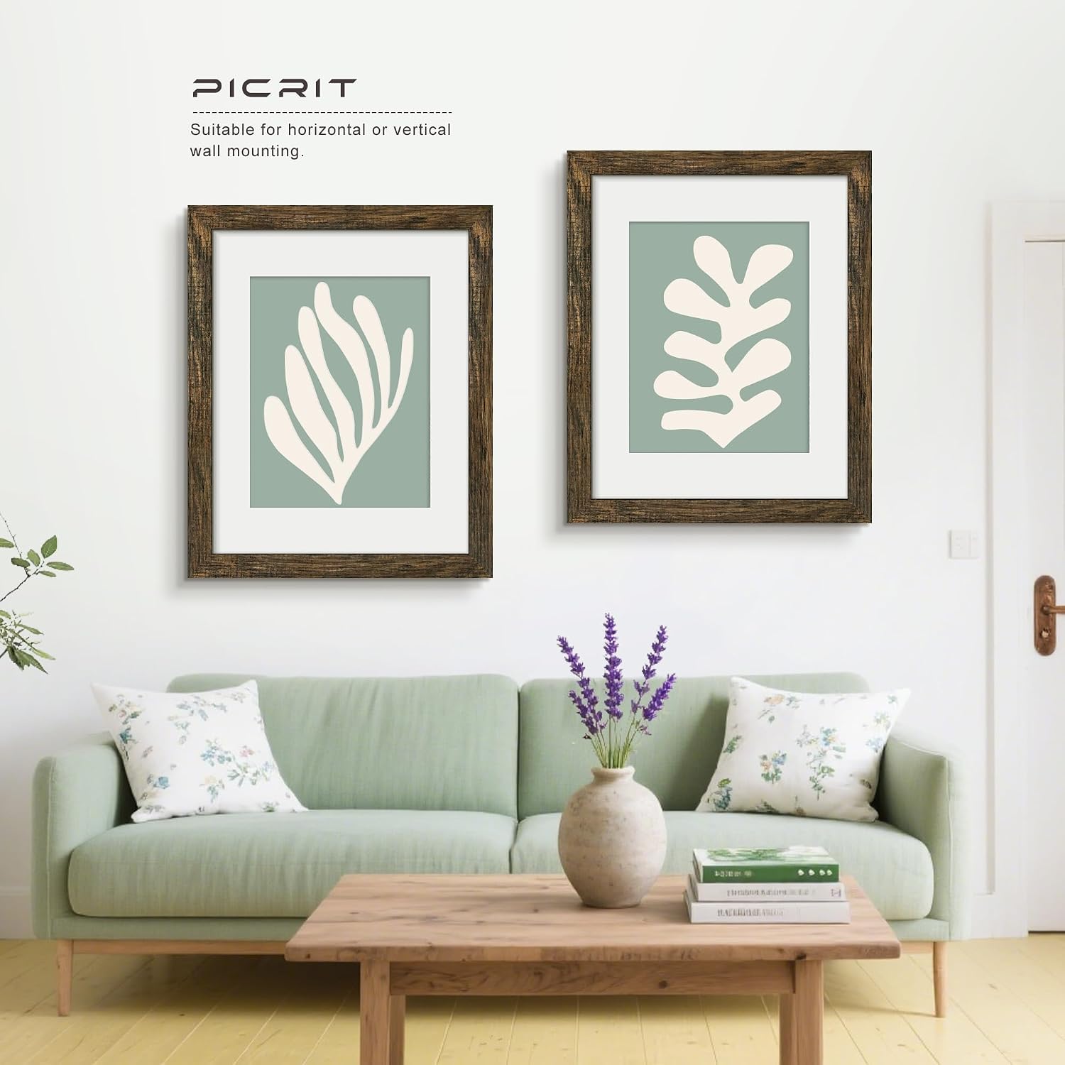 16x20 Rustic Brown Picture Frame, Poster Frame for Wall, 3 Pack | Fits 11x14 Photos With Mat or 16x20 Without Mat