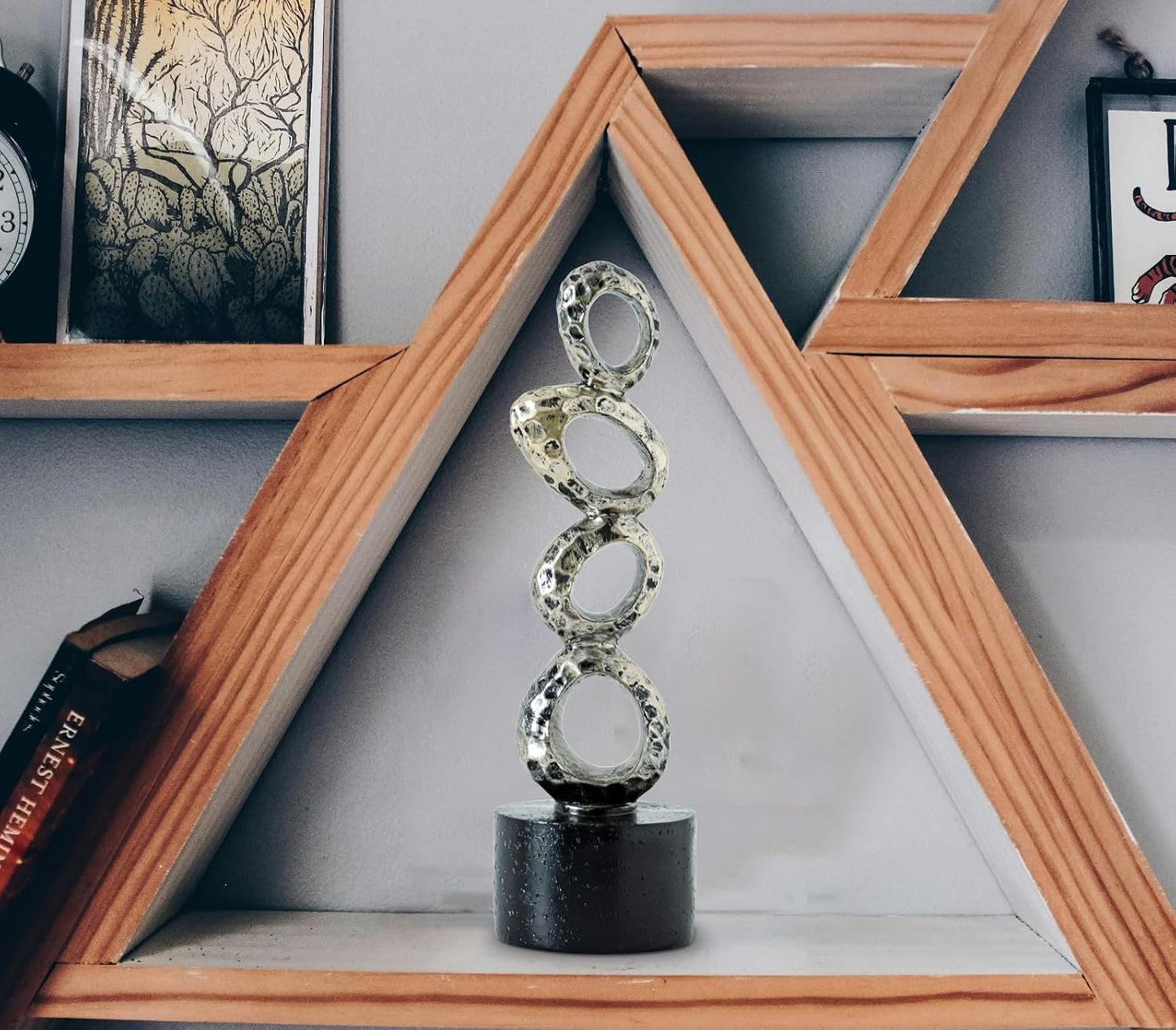 Modern Abstract Resin Sculpture / Gold