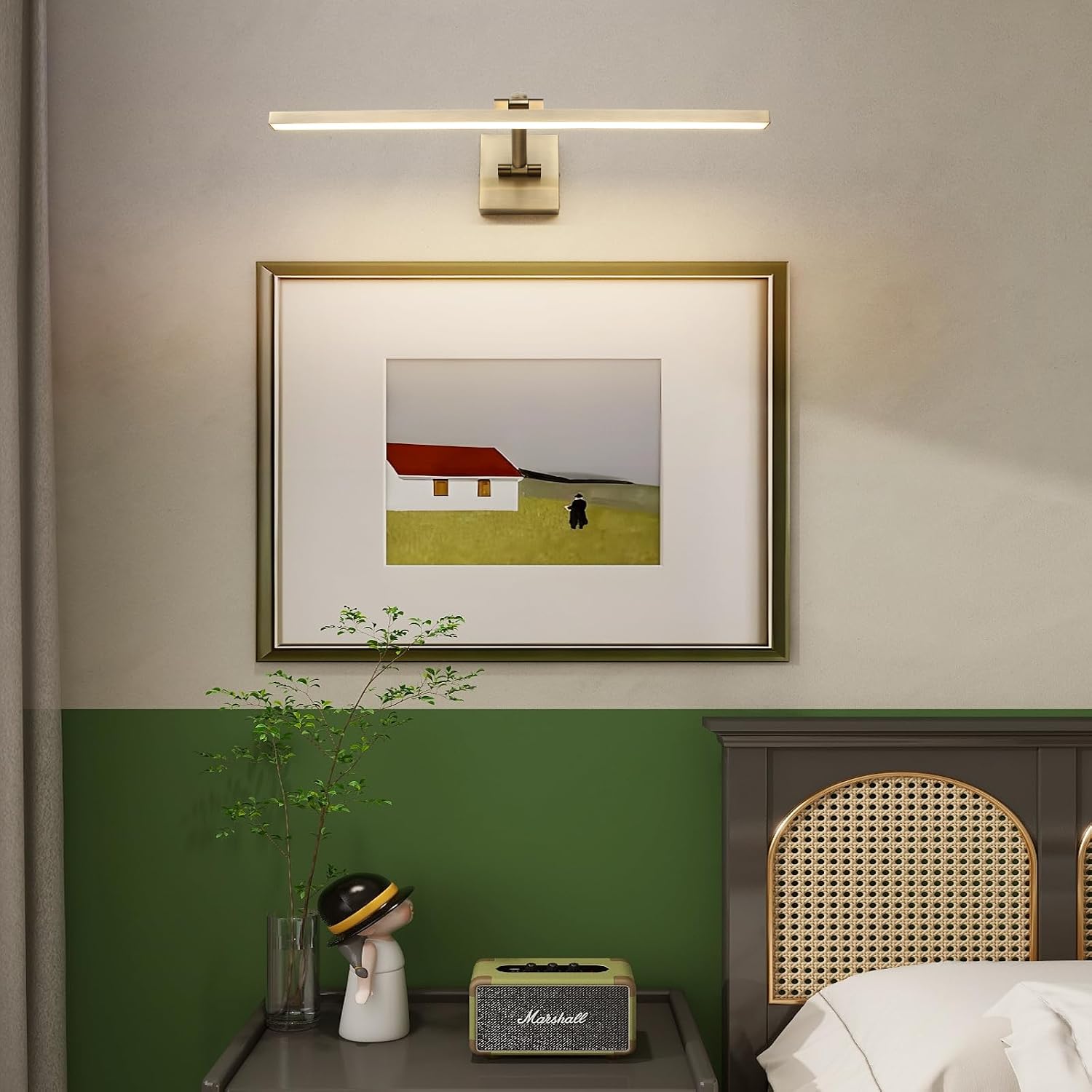 LED Modern Dimmable Picture Lights for Wall 23.62 Inch Hard-Wired Picture Frame Lights for Paintings Gallery Light with