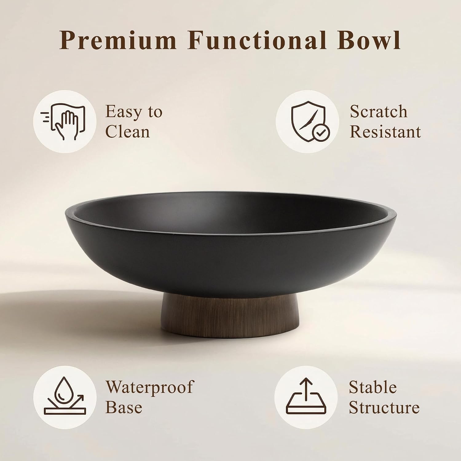 Faux Wood Base / Black