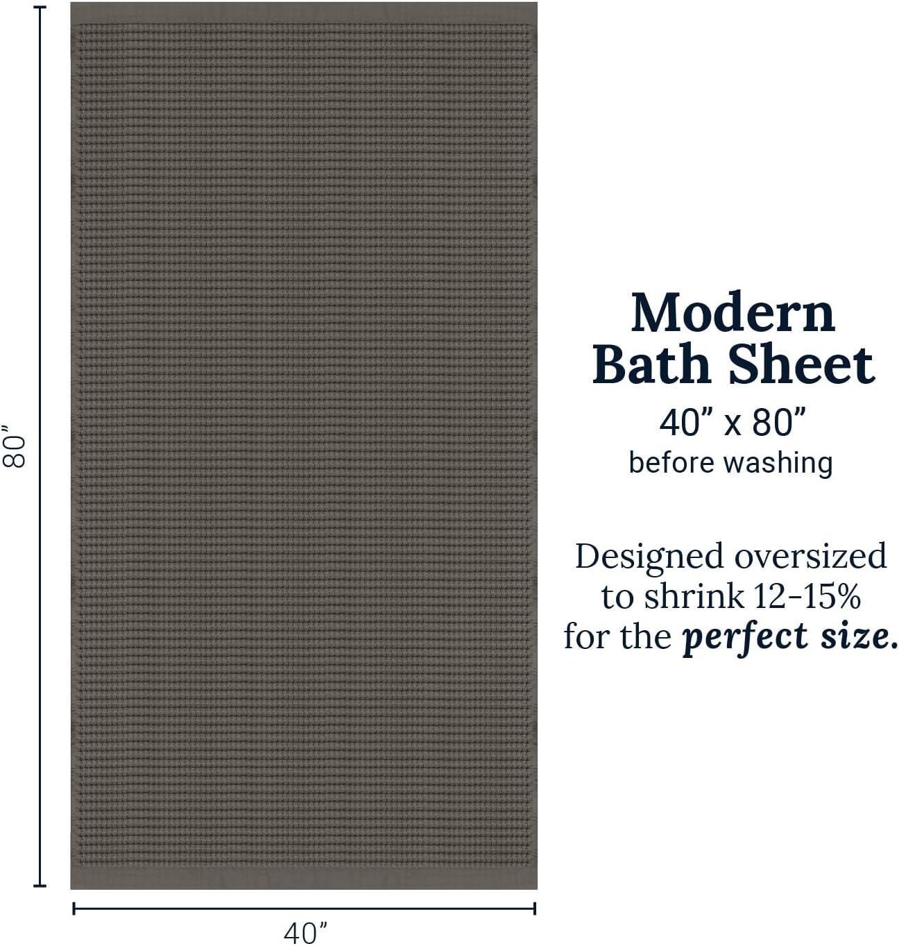 GILDEN TREE Waffle Bath Sheet Quick Dry Towel, Thin Luxury Bath Towels, Bath Sheets 40x80 Large Bath Towels, Modern