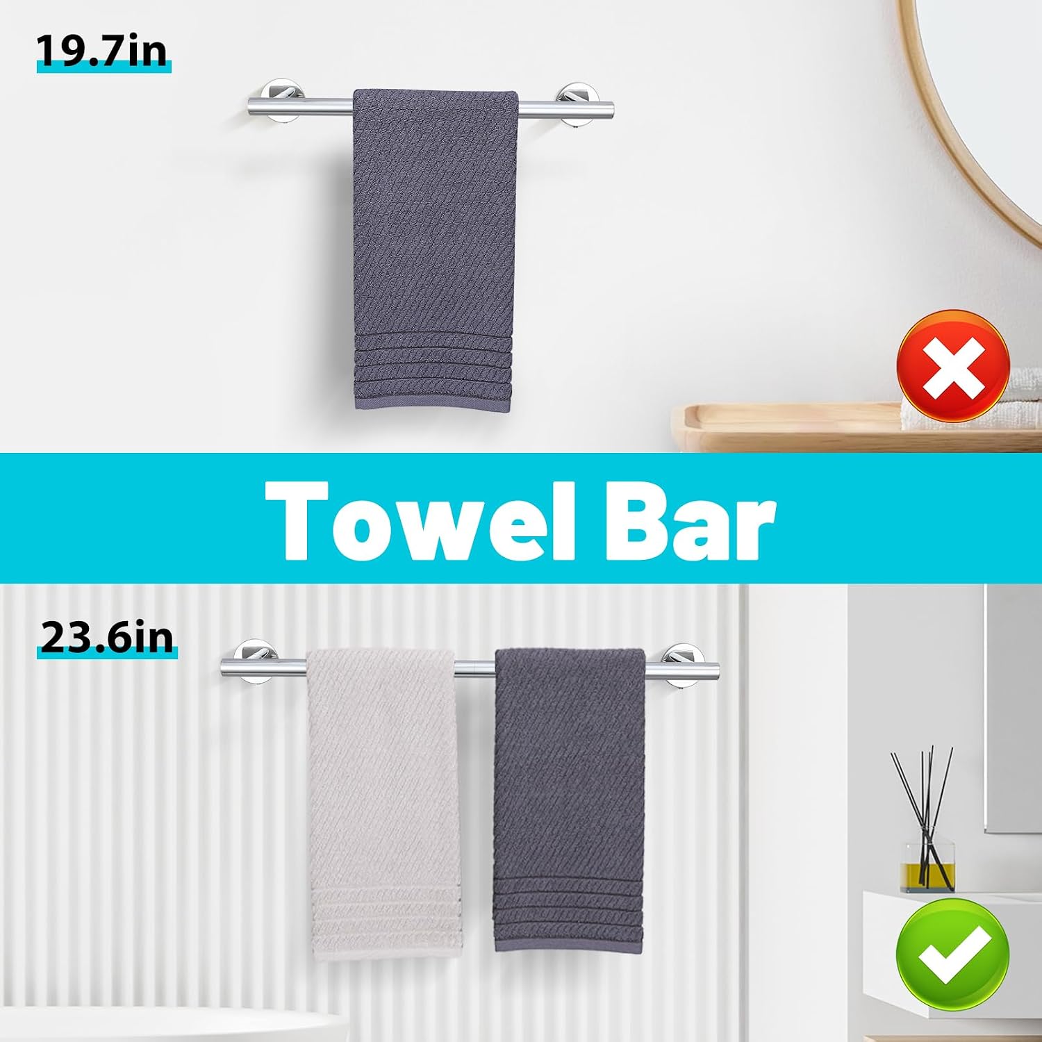 Chrome Bathroom Hardware Set,10 Pieces Towel Bar Towel Holder Set Includes Towel Bar, Toilet Paper Holder,Towel Ring