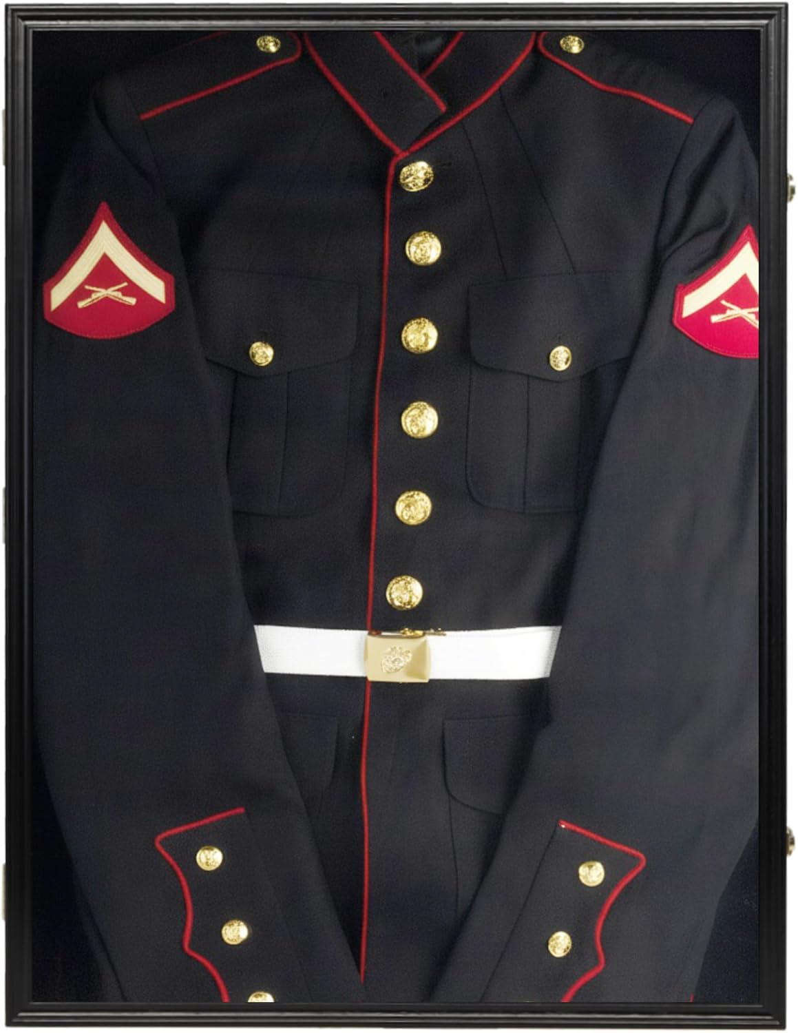 Large Jersey Display Case Frame Deep Shadow Box with Room for XL Baseball Football or Hockey Military Uniform Baseball