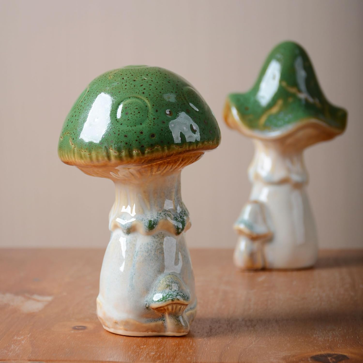 Mushroom Statue Decor Fairy Garden Sculpture Figurine Home Gift Art / 7.1 Inch