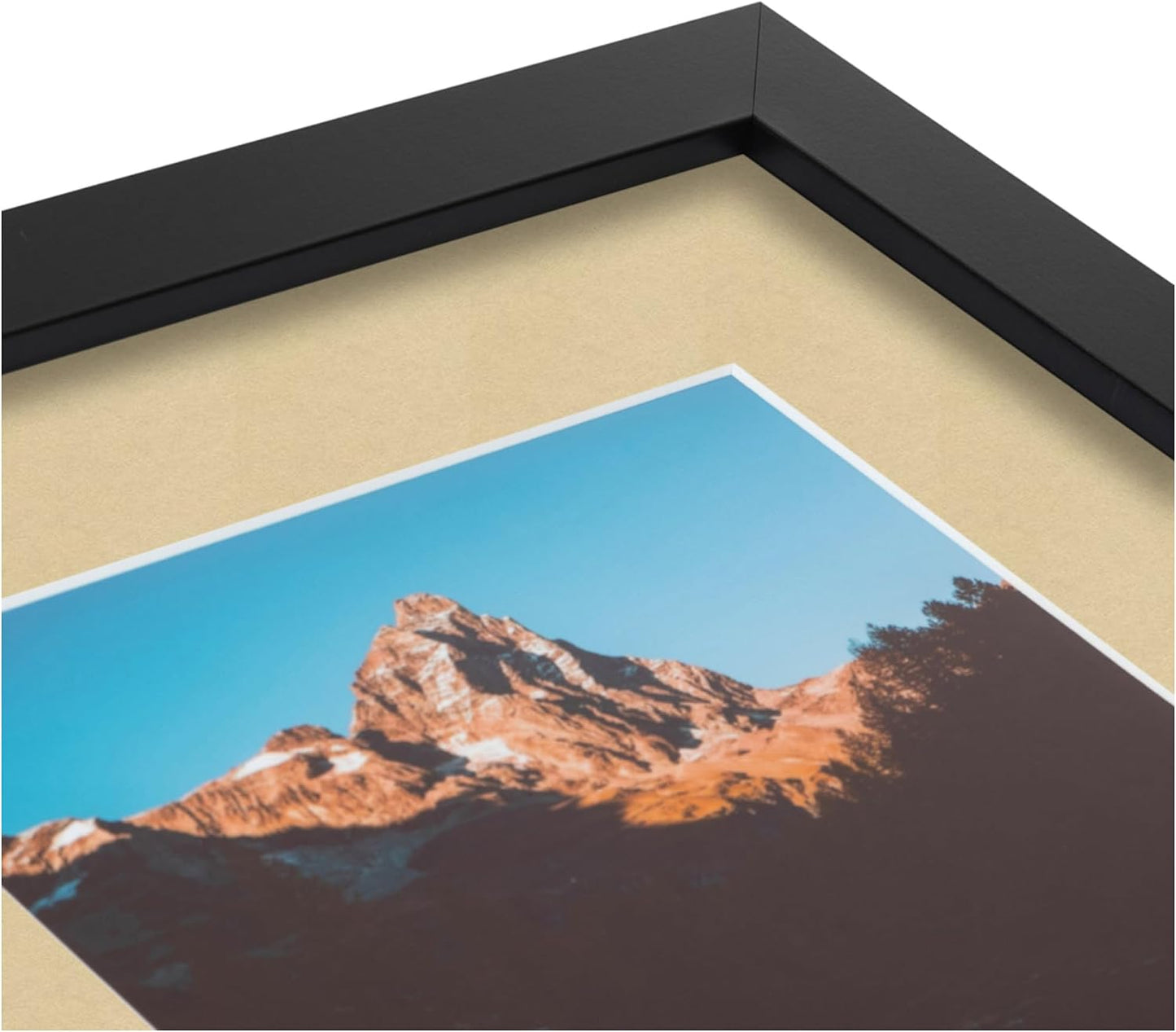 ArtToFrames Collage Picture Frame 3 Opening 3-5x7 Photo Frame | Made in USA | Black Frame Green Whisper and Black Mats