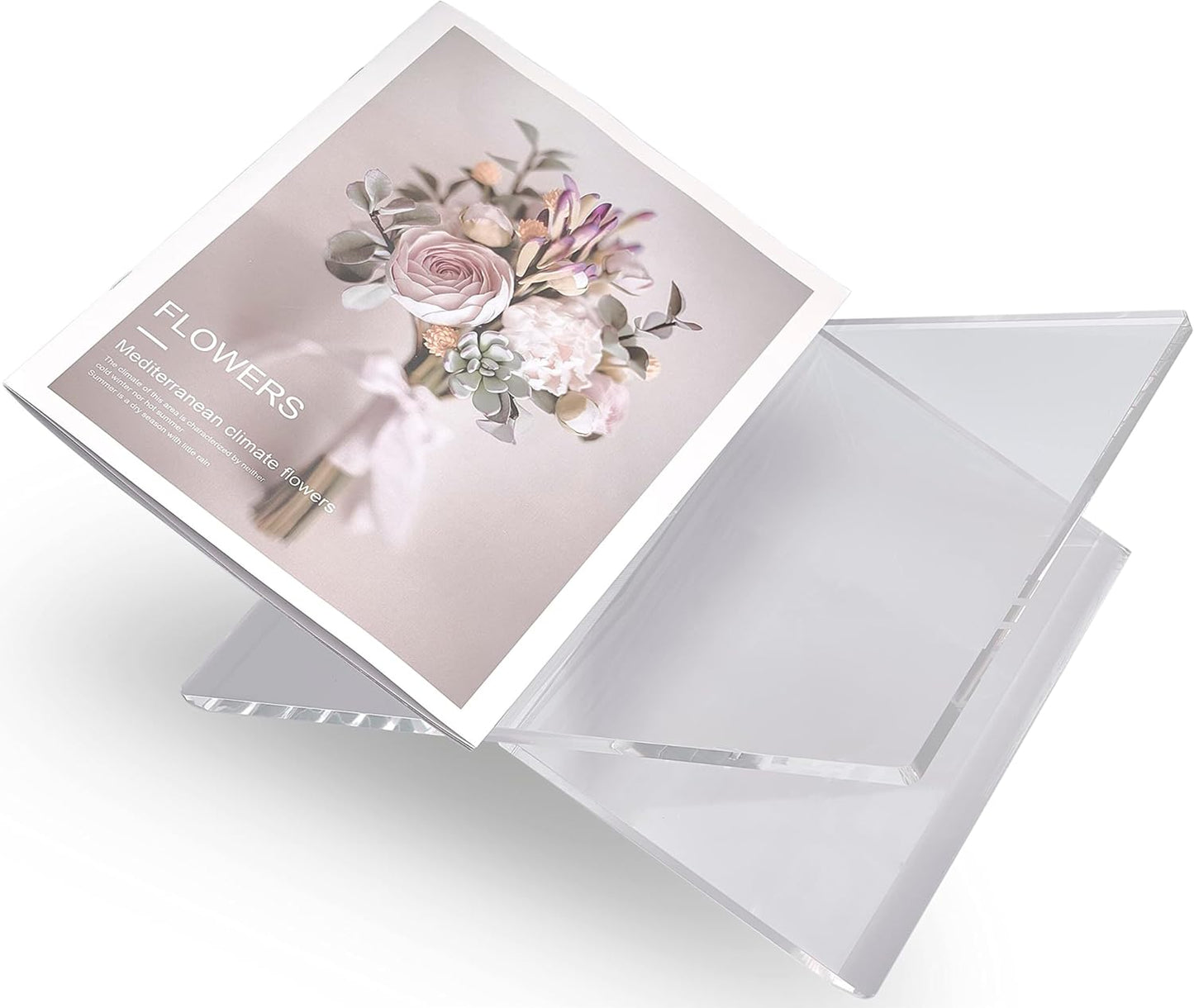 Honygebia Clear Acrylic Book Stands - Cross Frame Acrylic Book Holder, Open Bookstand for Display and Reading, Suitable