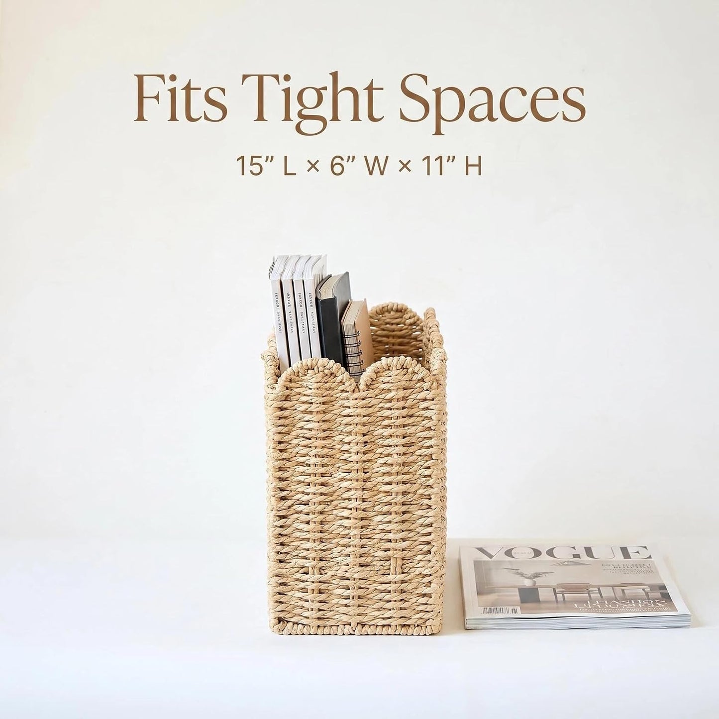 Wicker Mail Organizer / Scollope Paper Rope
