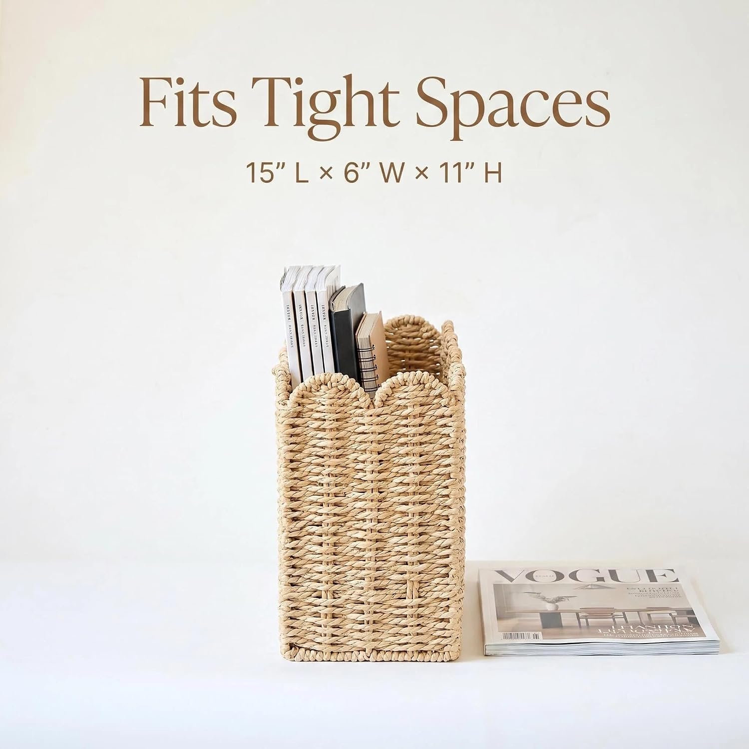 Wicker Mail Organizer / Scollope Paper Rope