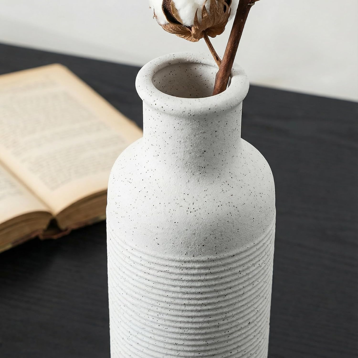 Rustic Farmhouse Vase / White1 / Set of 3