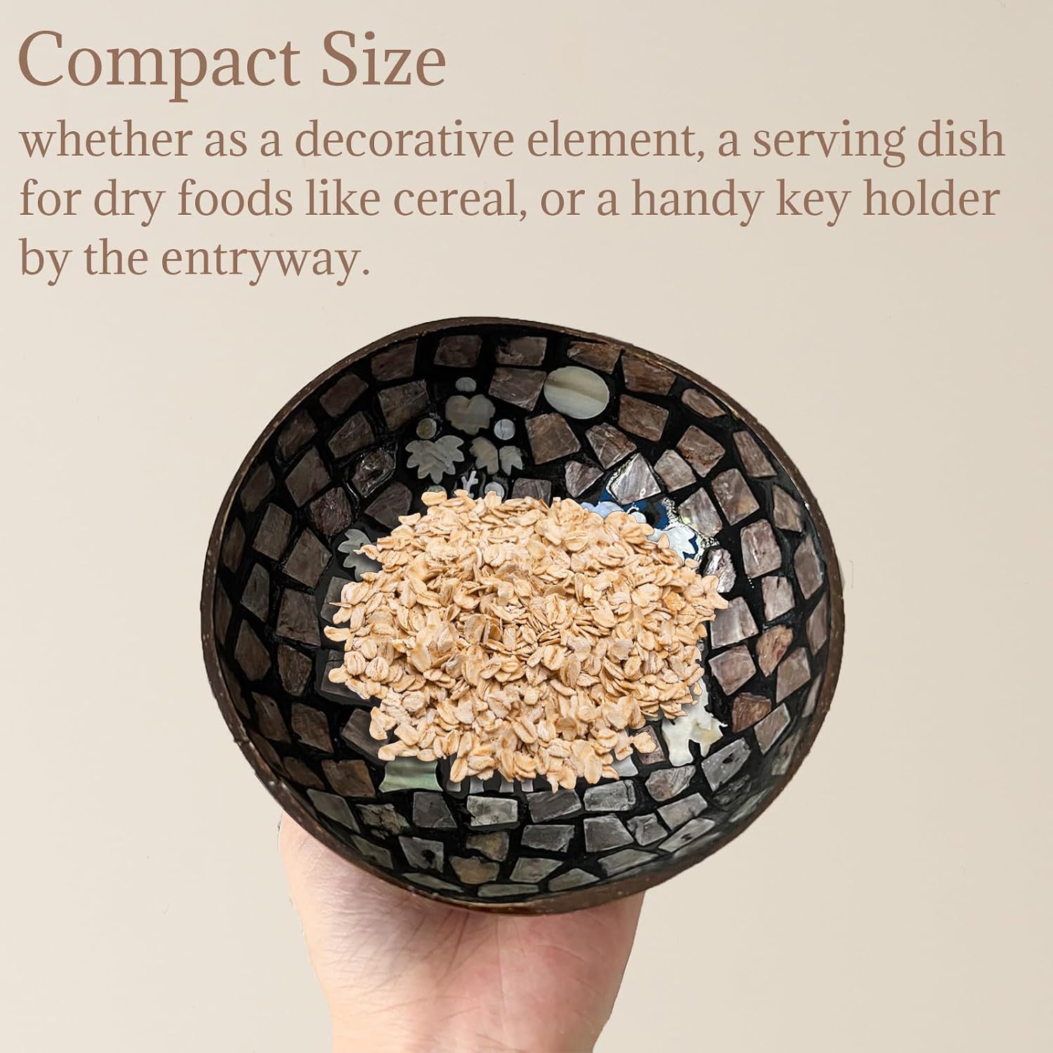 Distinctive Coconut Shell Container for Entryway / Coconut Trees