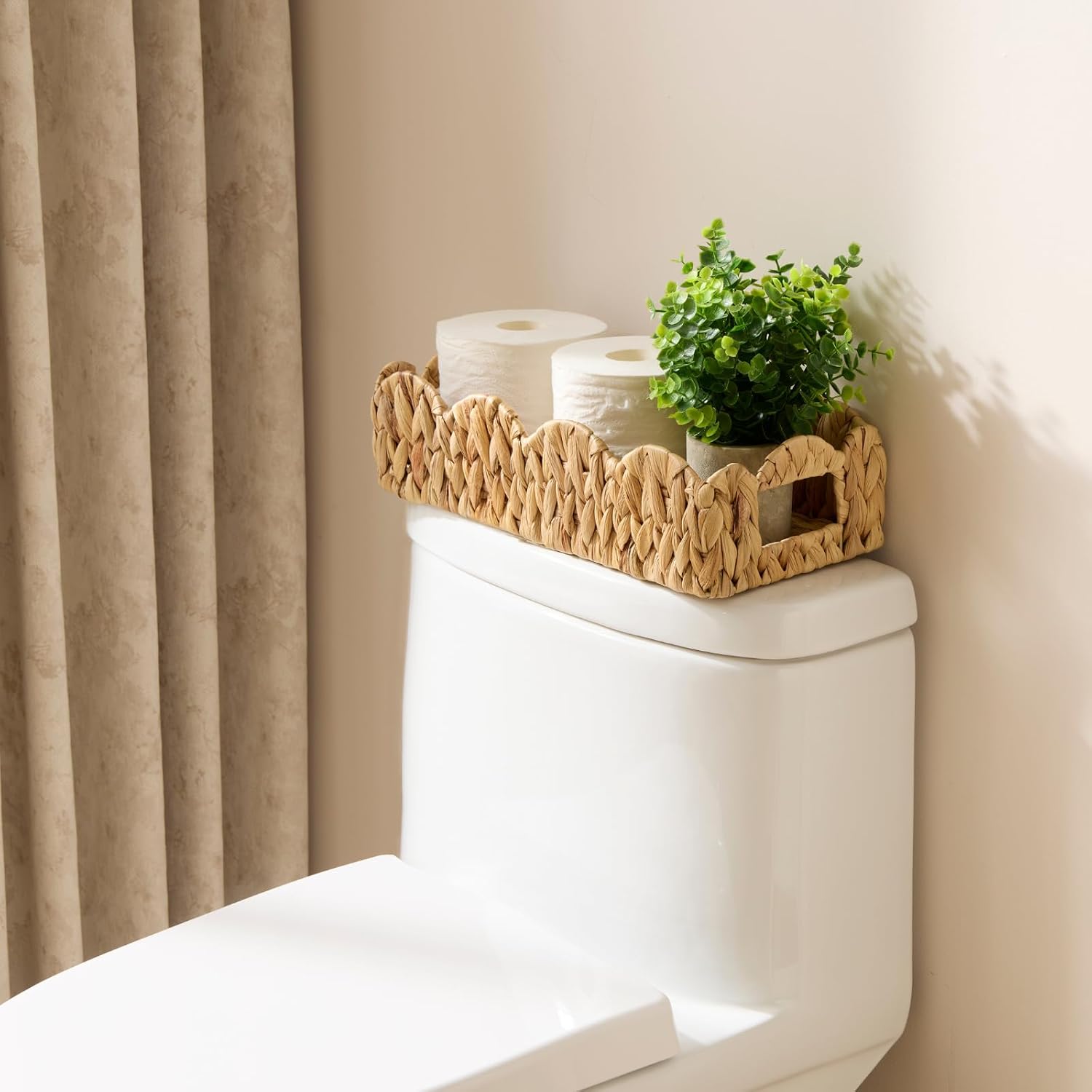 Scalloped Baskets / Toilet Paper Basket / Set of 2