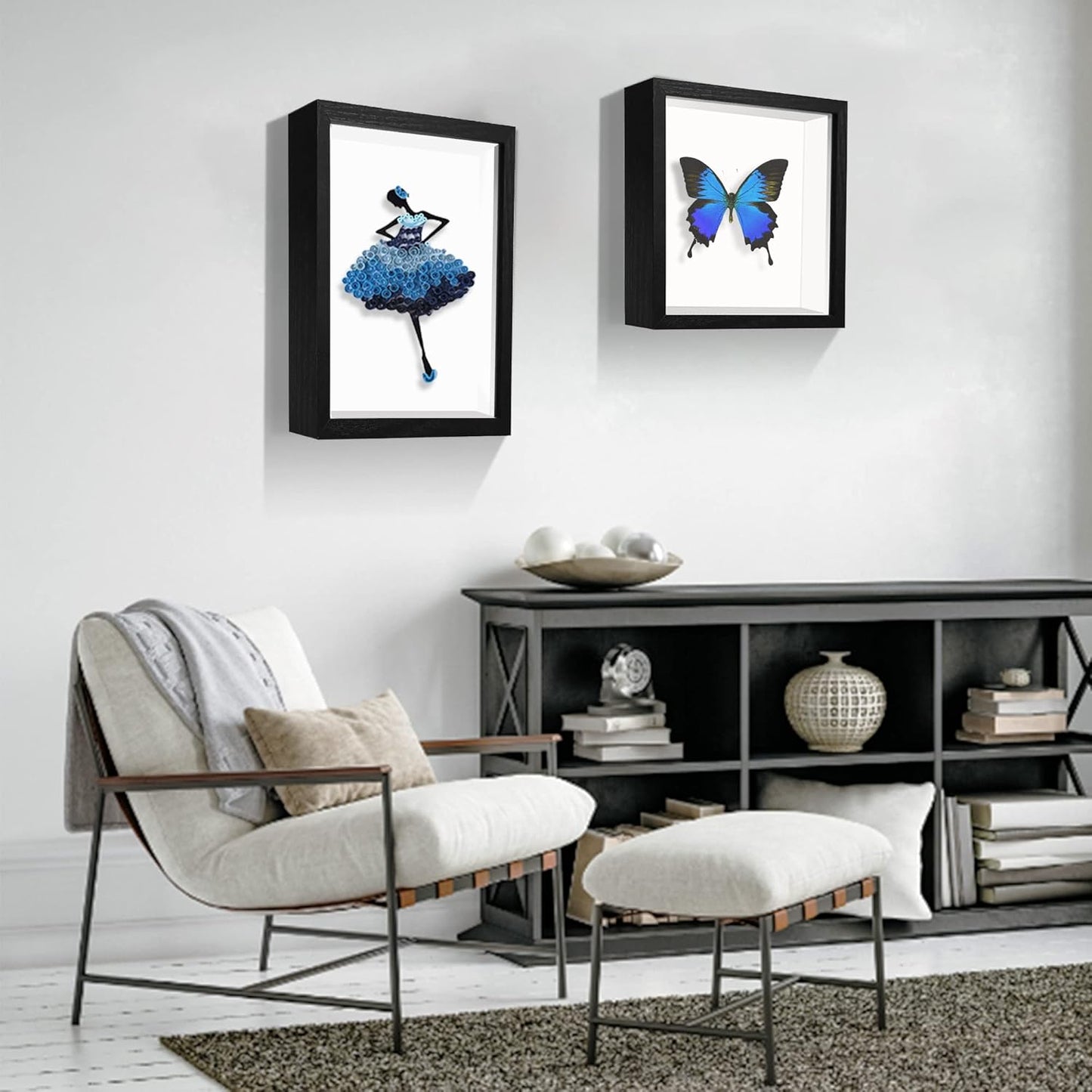 Shadow Box Frame 3D Picture Frame Acrylic Shadow BoxesDisplay Case Box for Memorabilia, Crafts, Tickets and Photos