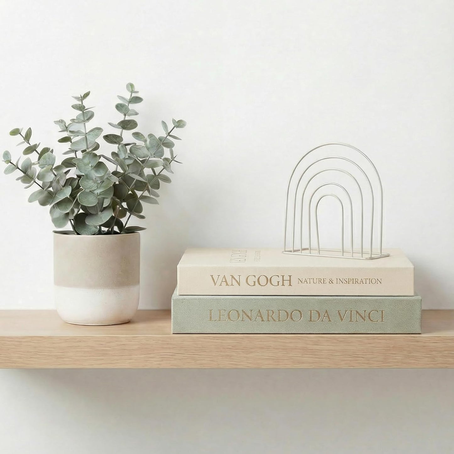 Linen Boxes / Aesthetic Decorative Books / Sage & Beige / Set of 2