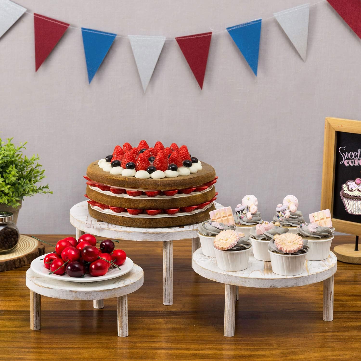 Wooden Cupcake Stand / Set of 3