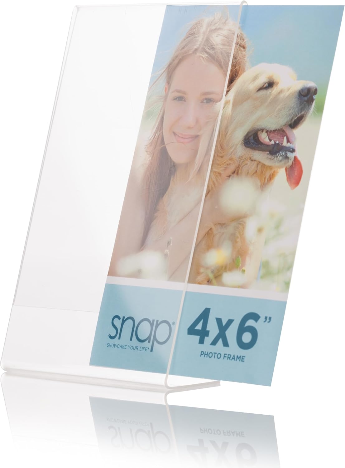 Acrylic Self Standing Photo Frames / 4 x 6 / Clear / Set of 12