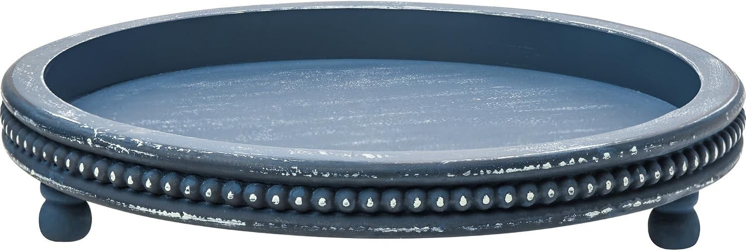 Handmade Decorative Tray / Blue / 12 Inch