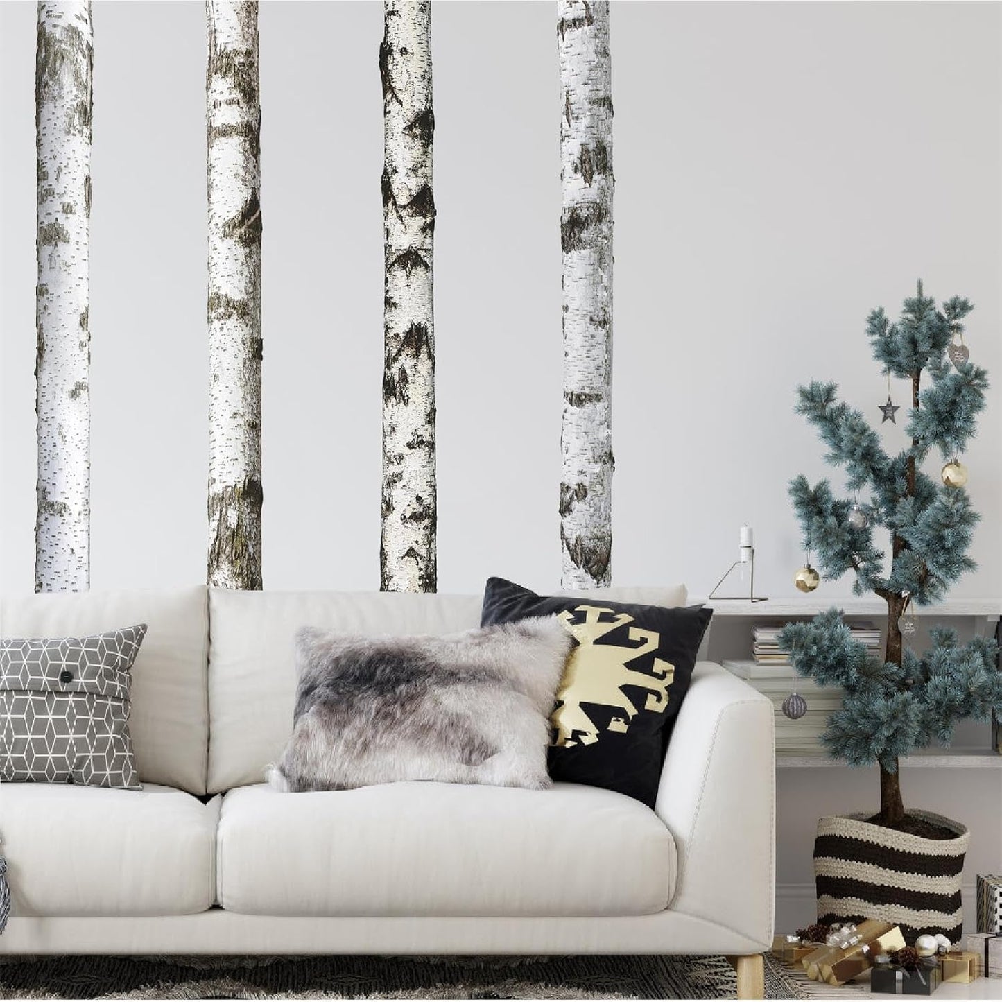 Large Wall Decal Nature Tree Wall Stickers Peel and Stick Large Tree Wall Decals Forest / Birch Tree