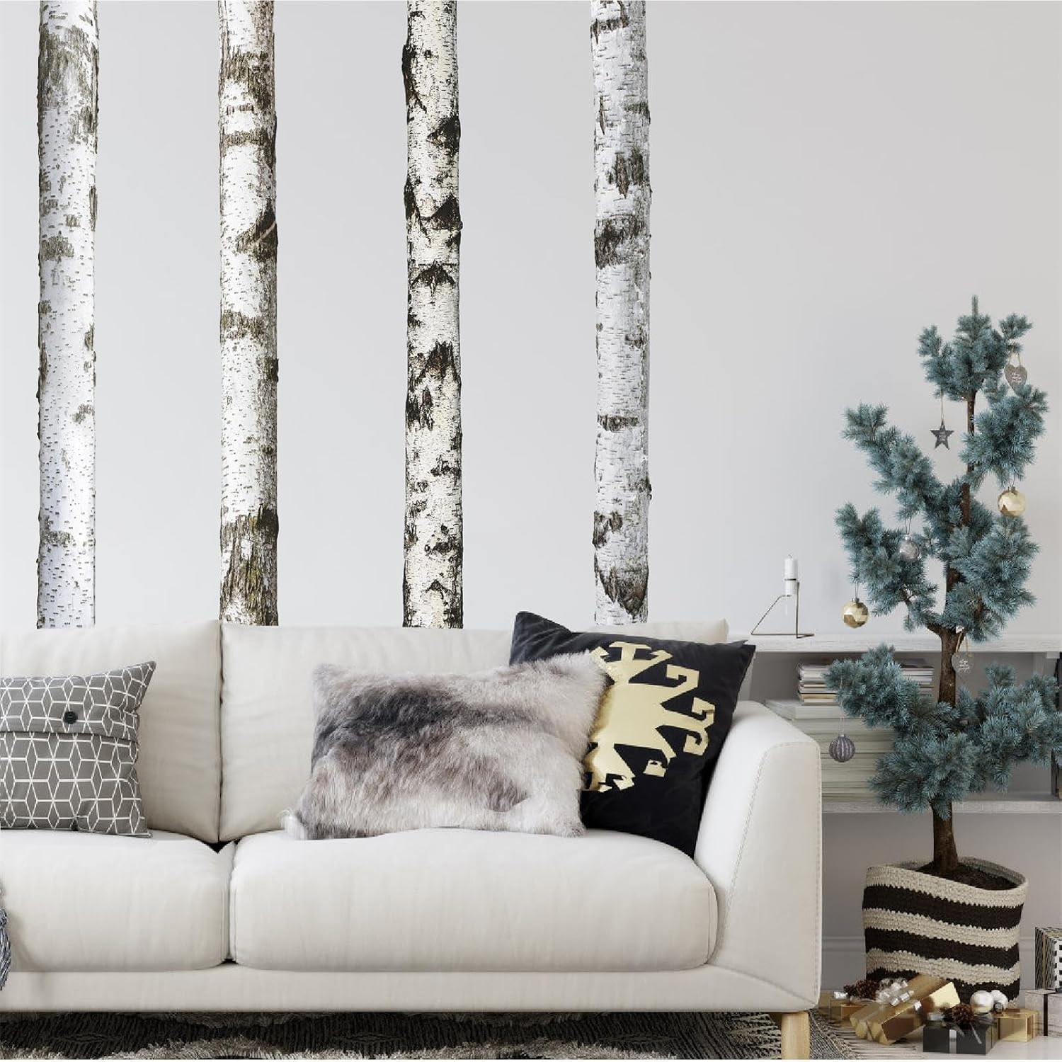 Large Wall Decal Nature Tree Wall Stickers Peel and Stick Large Tree Wall Decals Forest / Birch Tree