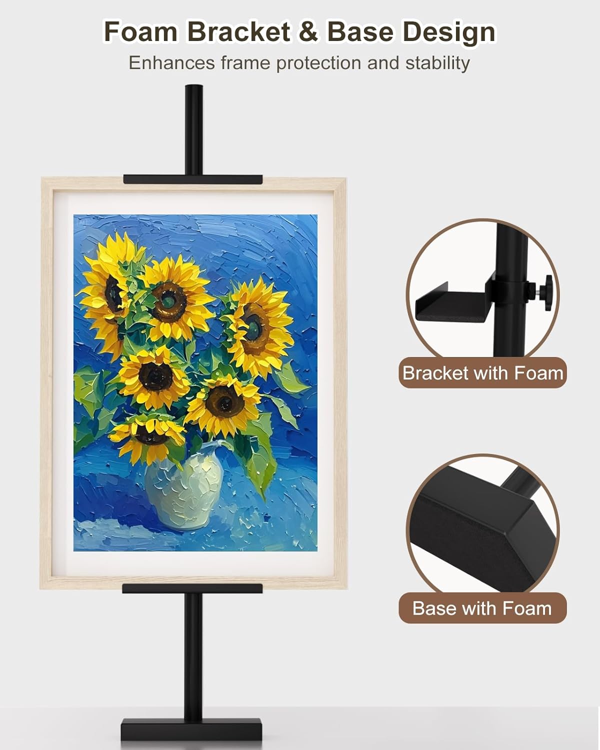 Metal Picture Frame Holder Stand Table / Black
