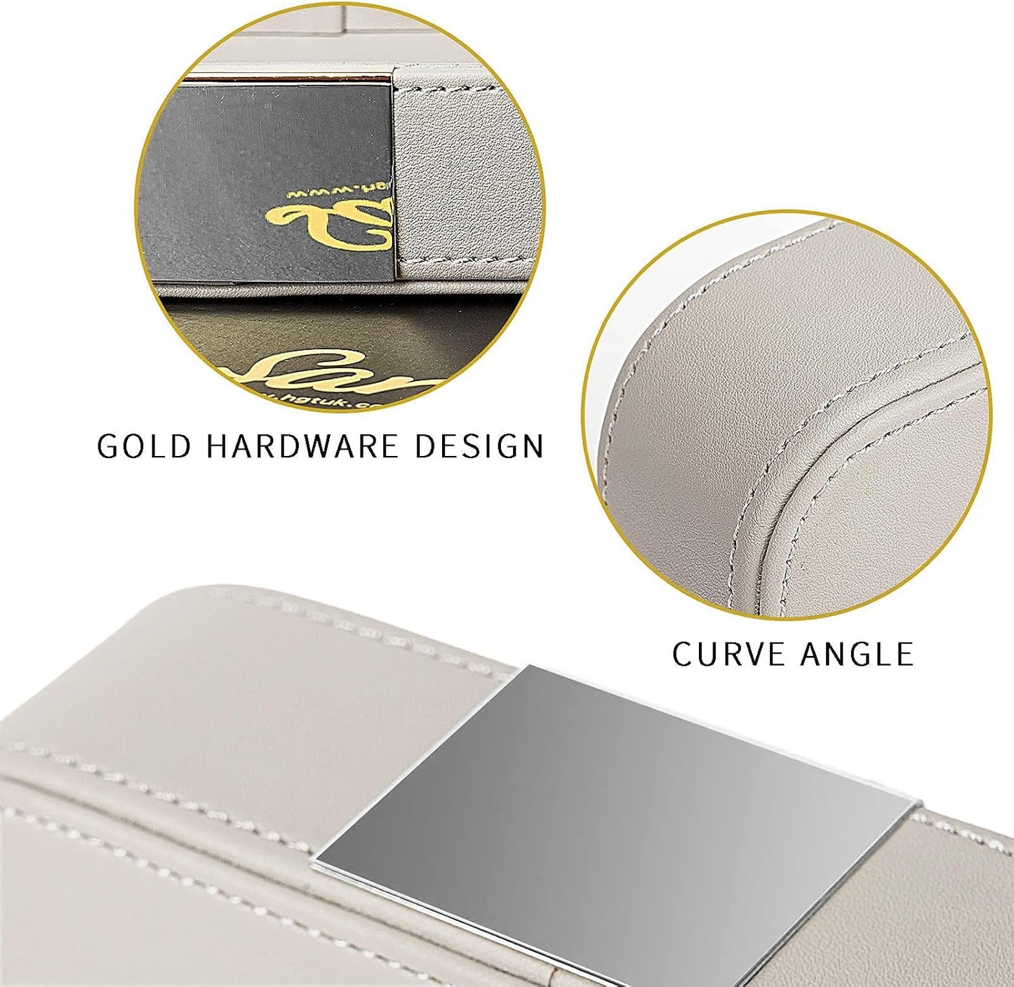 Leather Desktop Storage Small Catchall Organizer Decorative Tray / 7.7 x 7.7 x 1.7 / Grey