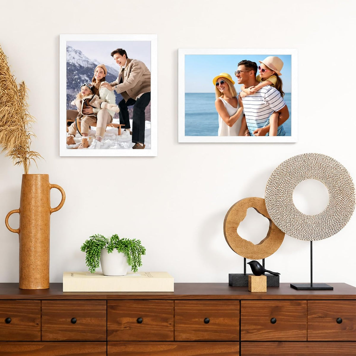 Shadow Box Frame 8"x 10" - 4 Pack Wood Deep Shadowbox with Glass | Shadow Boxes Display Cases Suitable for Photos