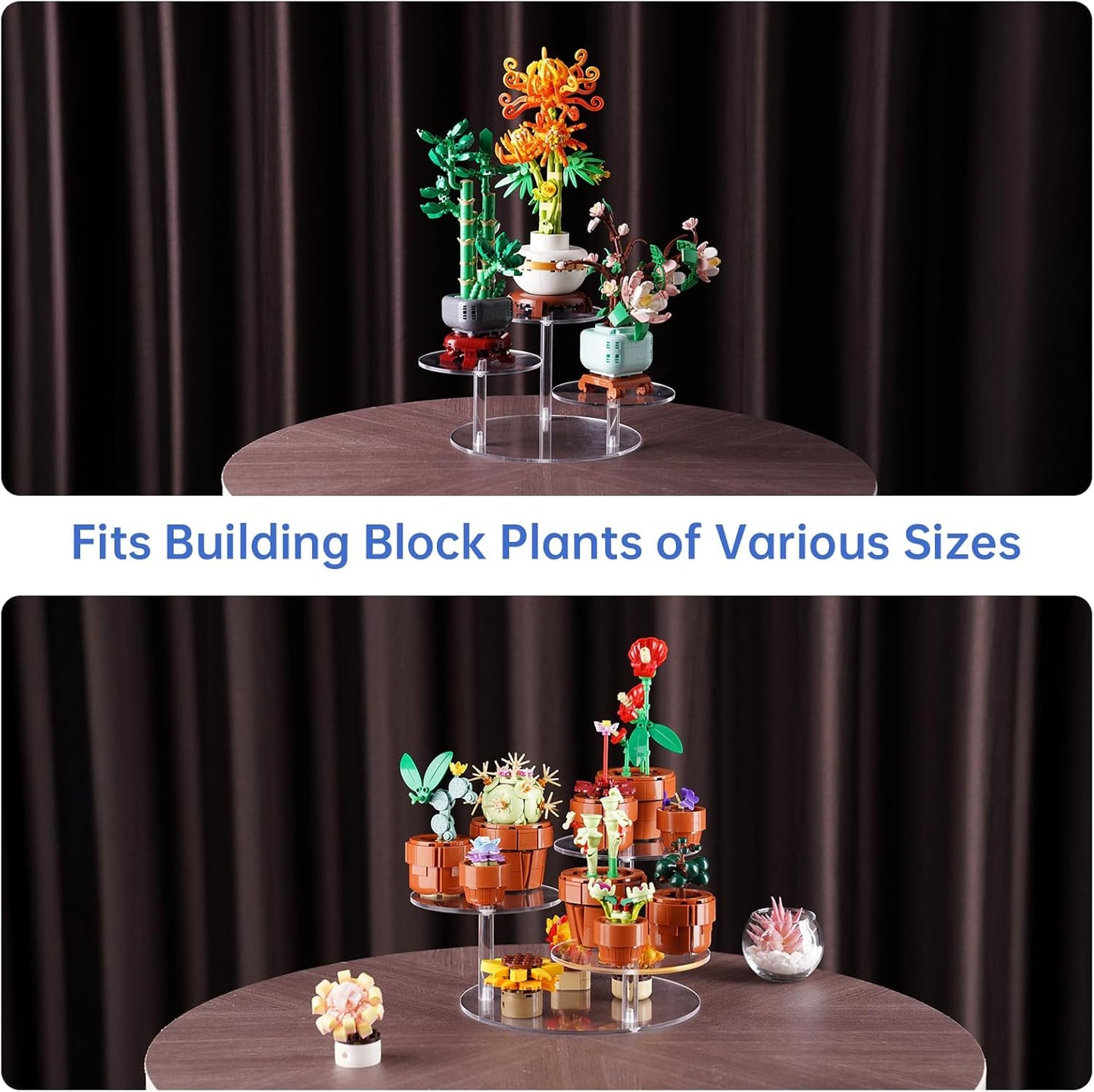 Acrylic Display Stand for LEGO Botanical Collection Sets / Clear