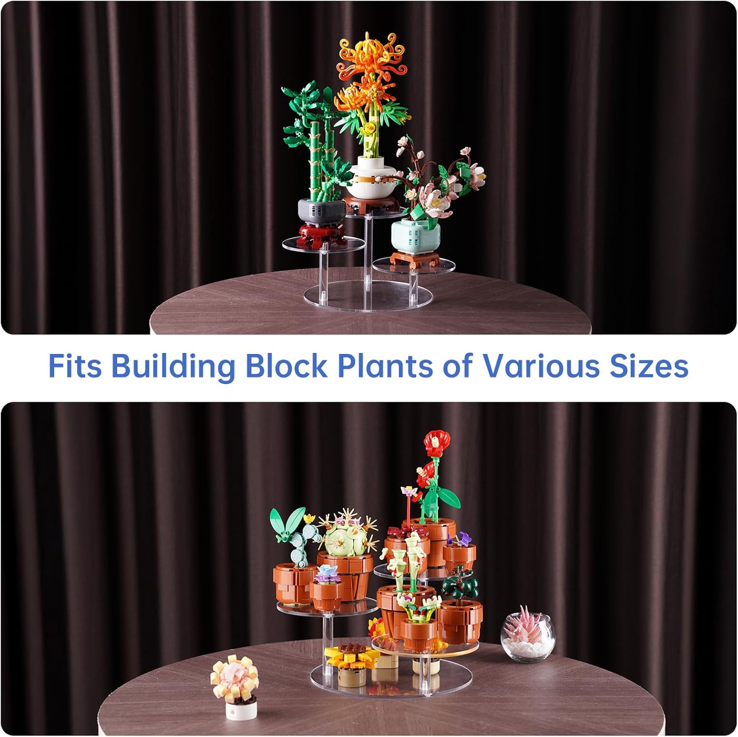 Acrylic Display Stand for LEGO Botanical Collection Sets / Clear