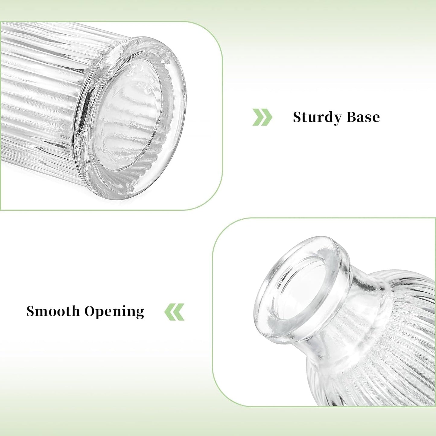 Glass Bud Vases for Centerpieces / Height: 3.7 / Clear / Set of 12