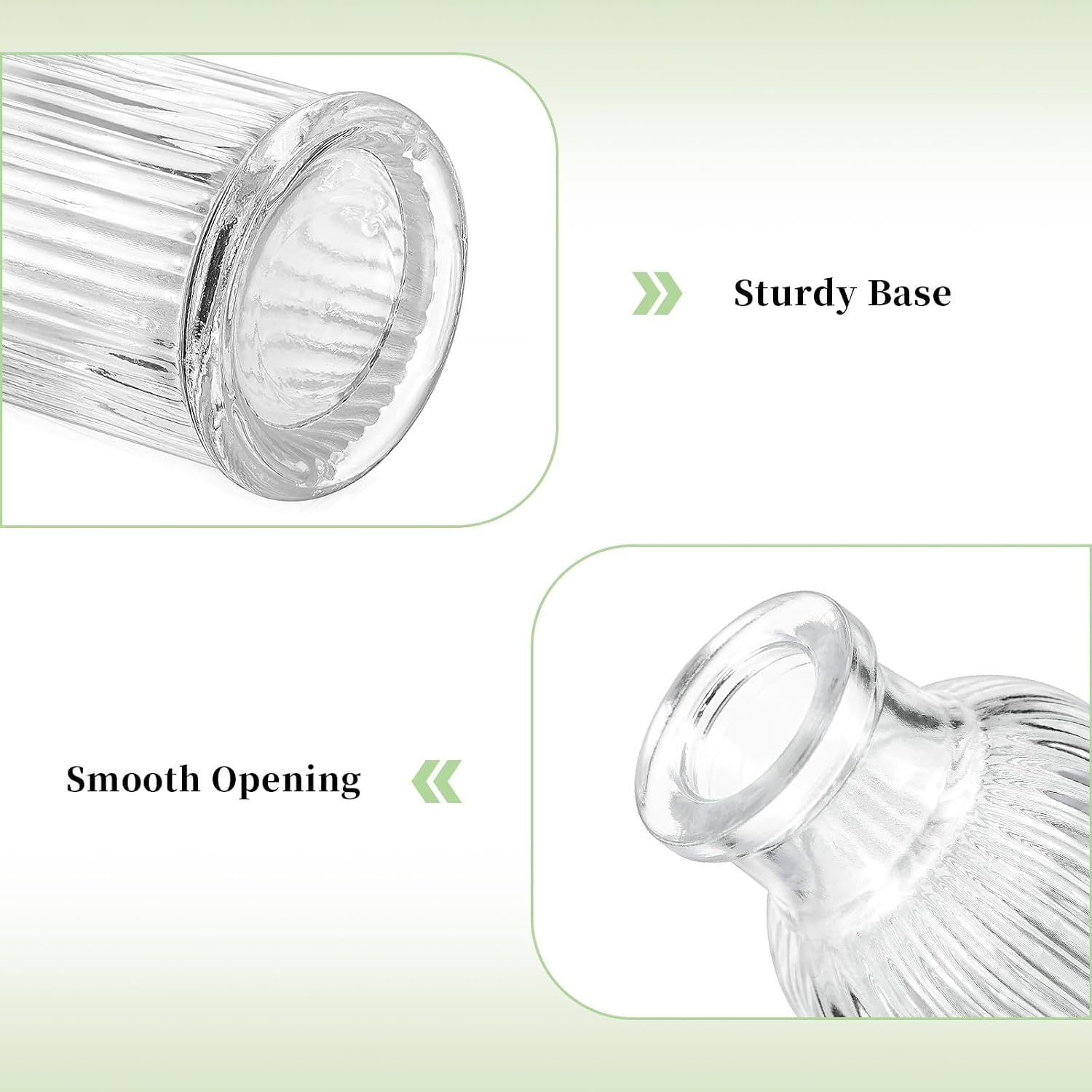 Glass Bud Vases for Centerpieces / Height: 3.7 / Clear / Set of 12