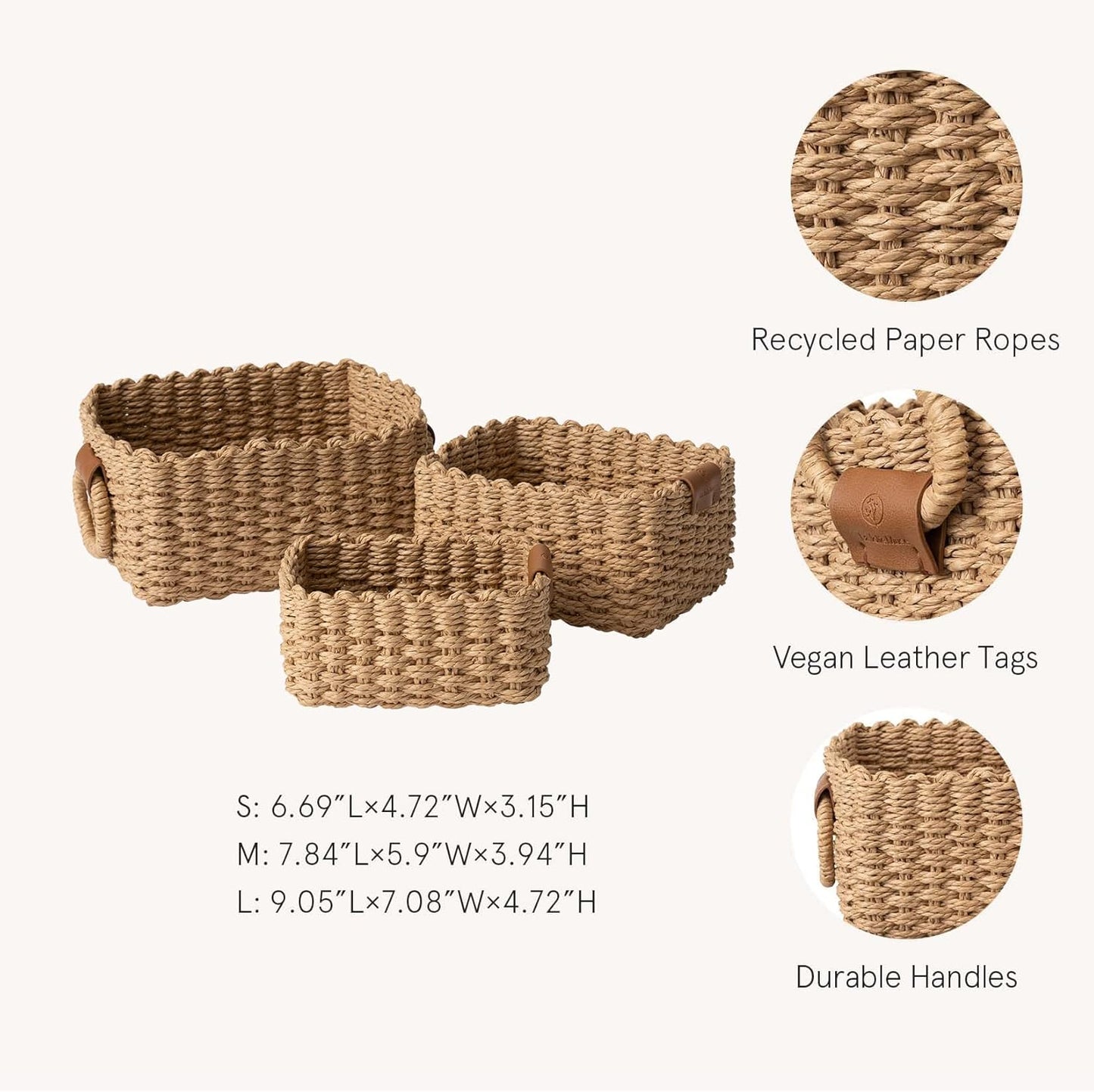 Small Wicker Baskets for Organizing / Desert