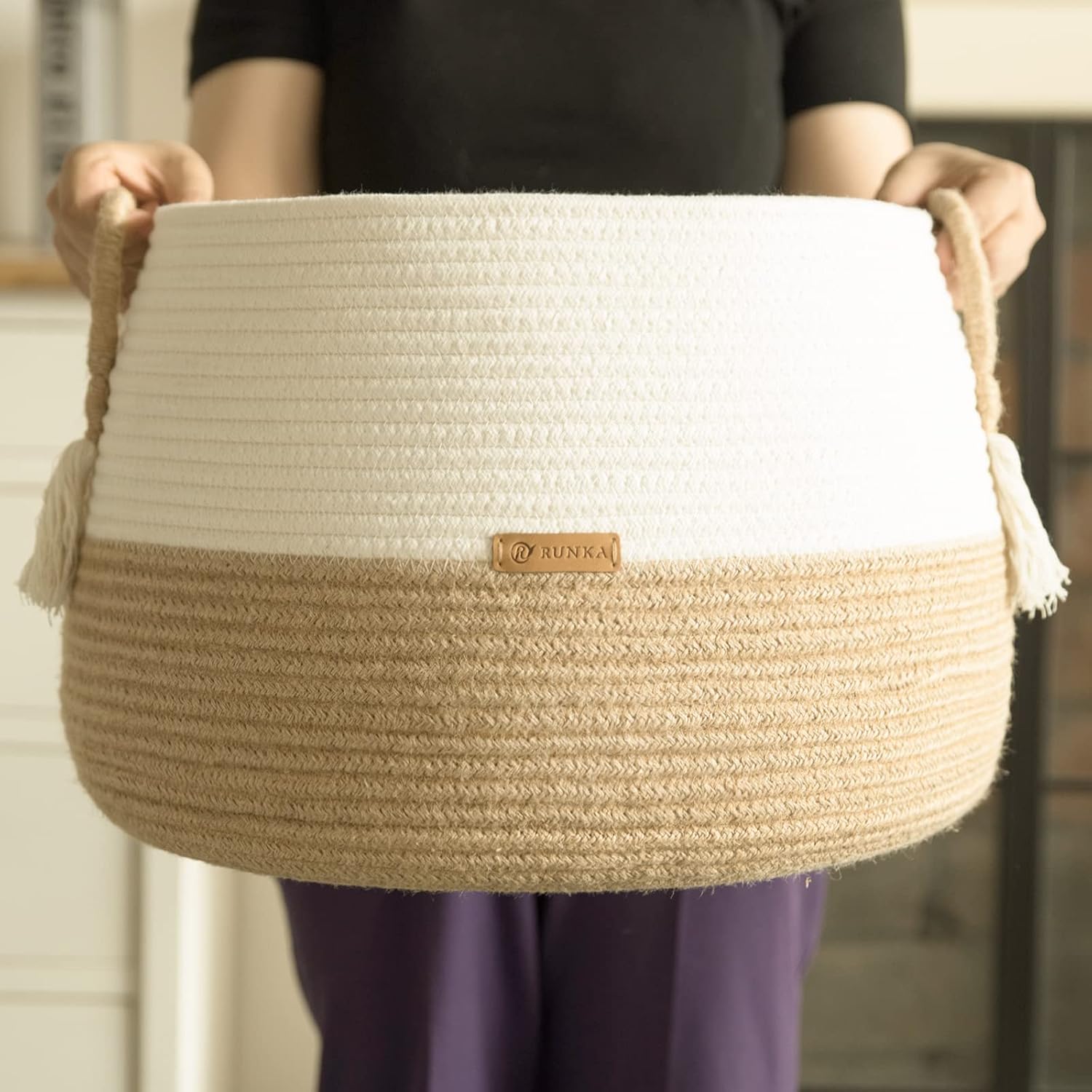 Boho Baskets for Living / 11.8 x 11.8 x 9.8 / Medium