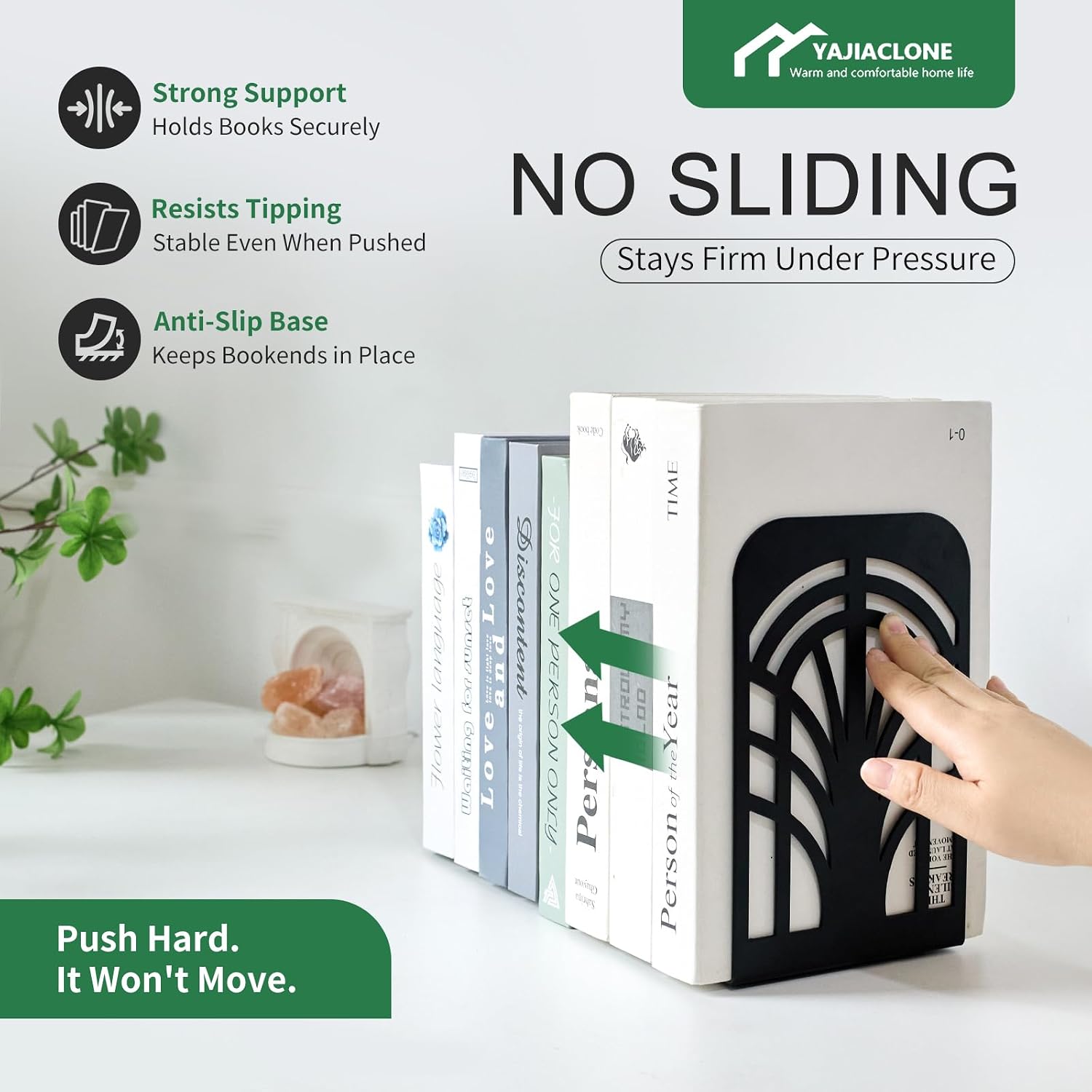 Modern Arch Book End Set / Black